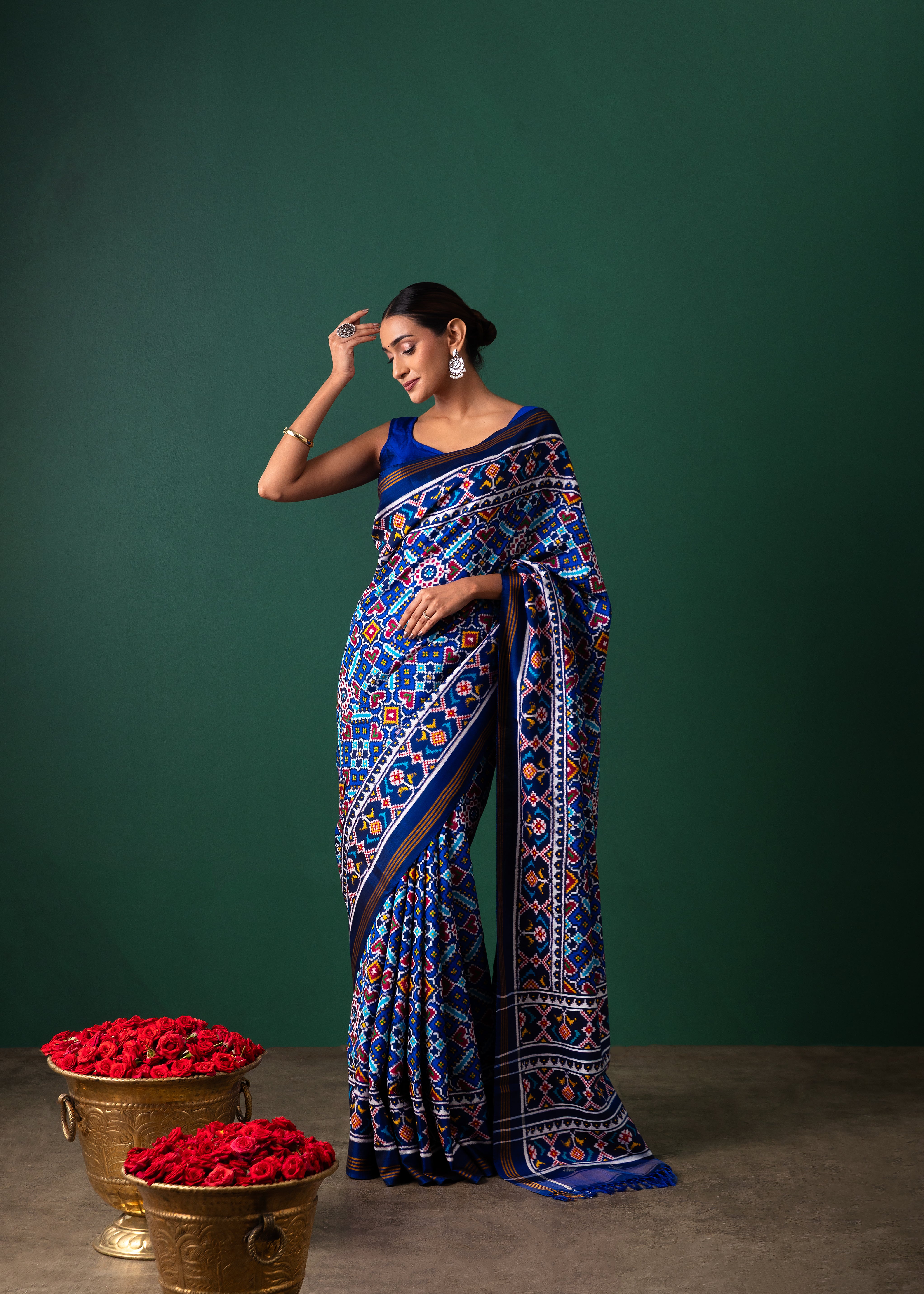 Blue Patan Patola Saree All Over Motifs