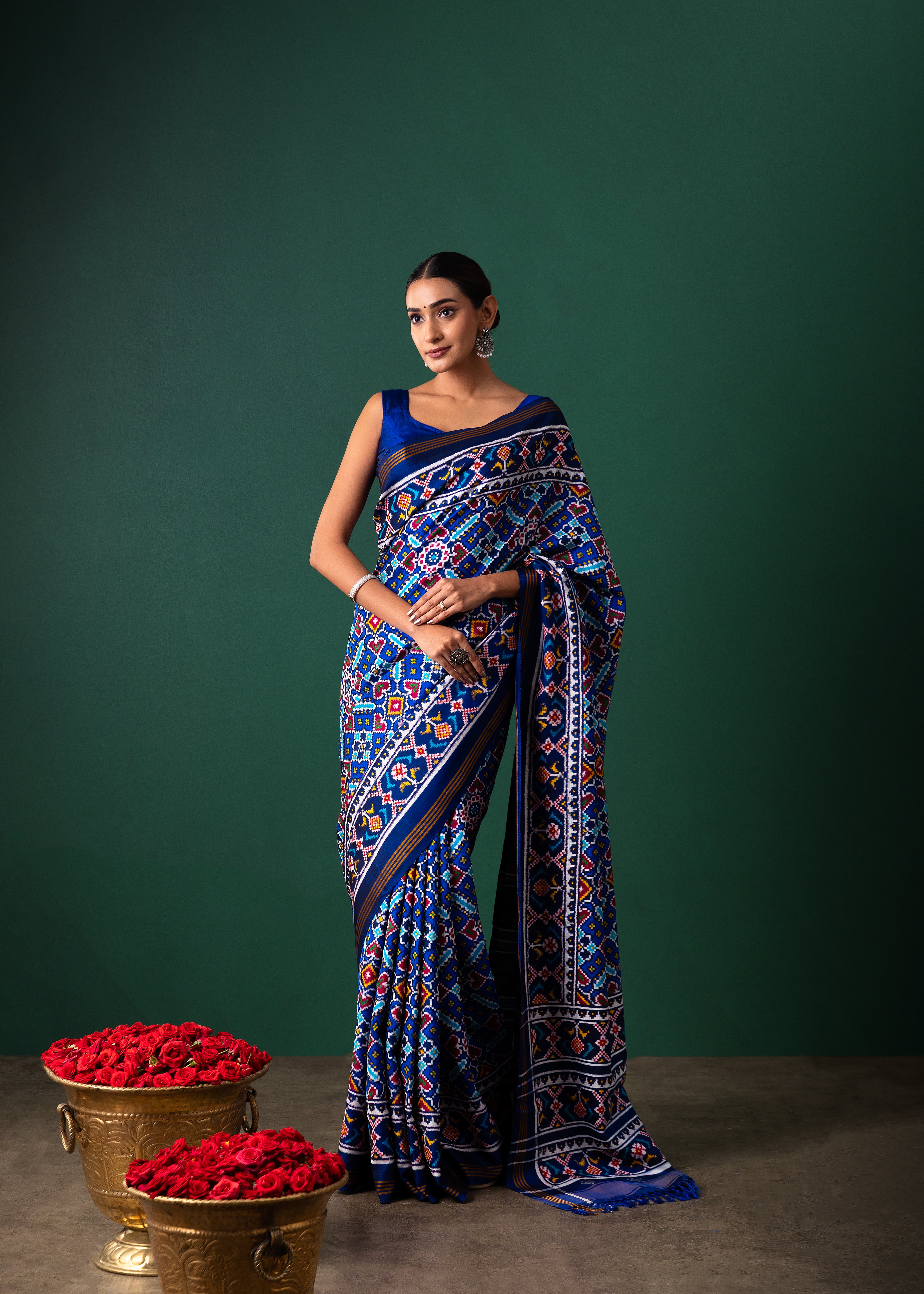 Blue Patan Patola Saree All Over Motifs