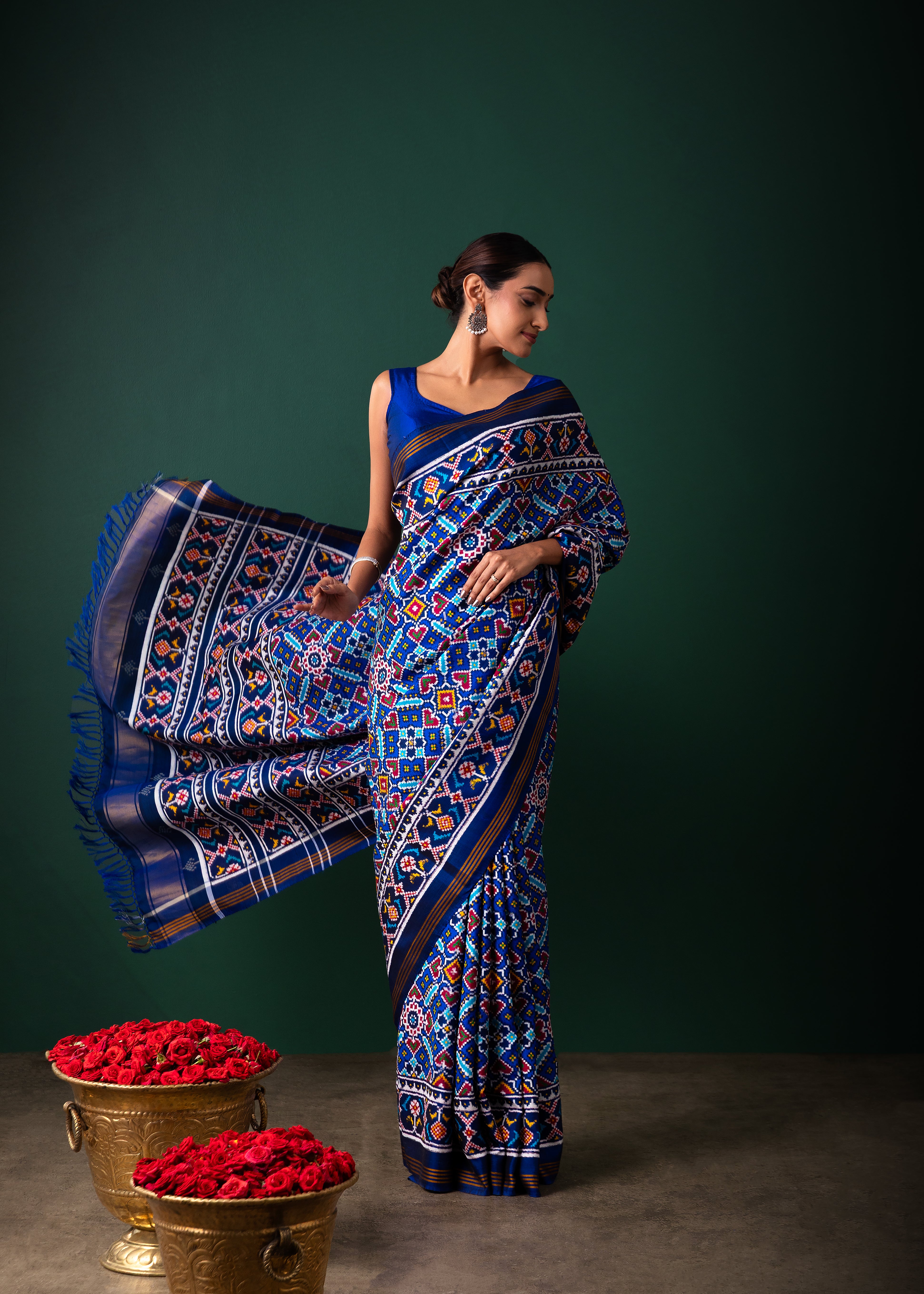 Blue Patan Patola Saree All Over Motifs