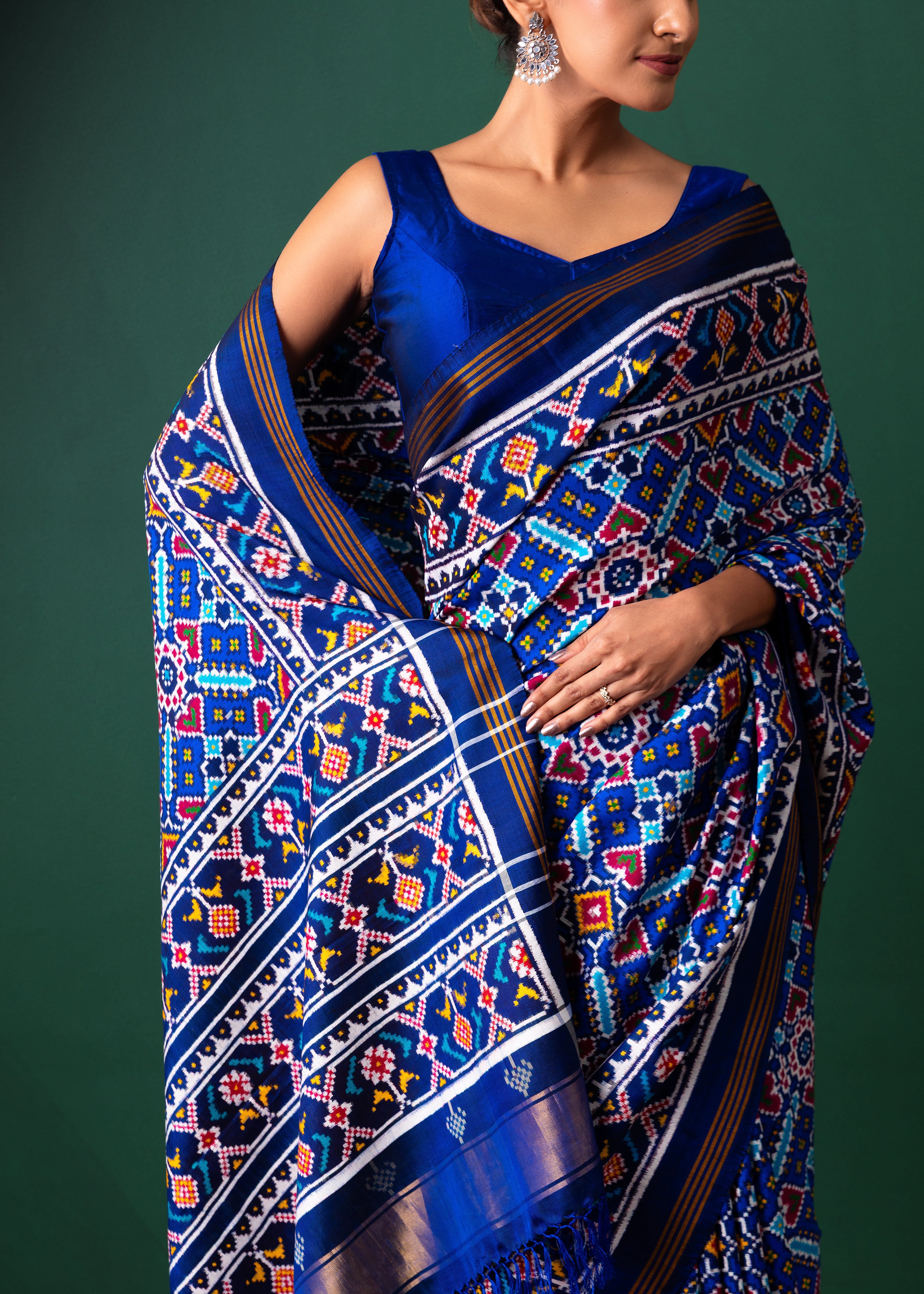 Blue Patan Patola Saree All Over Motifs