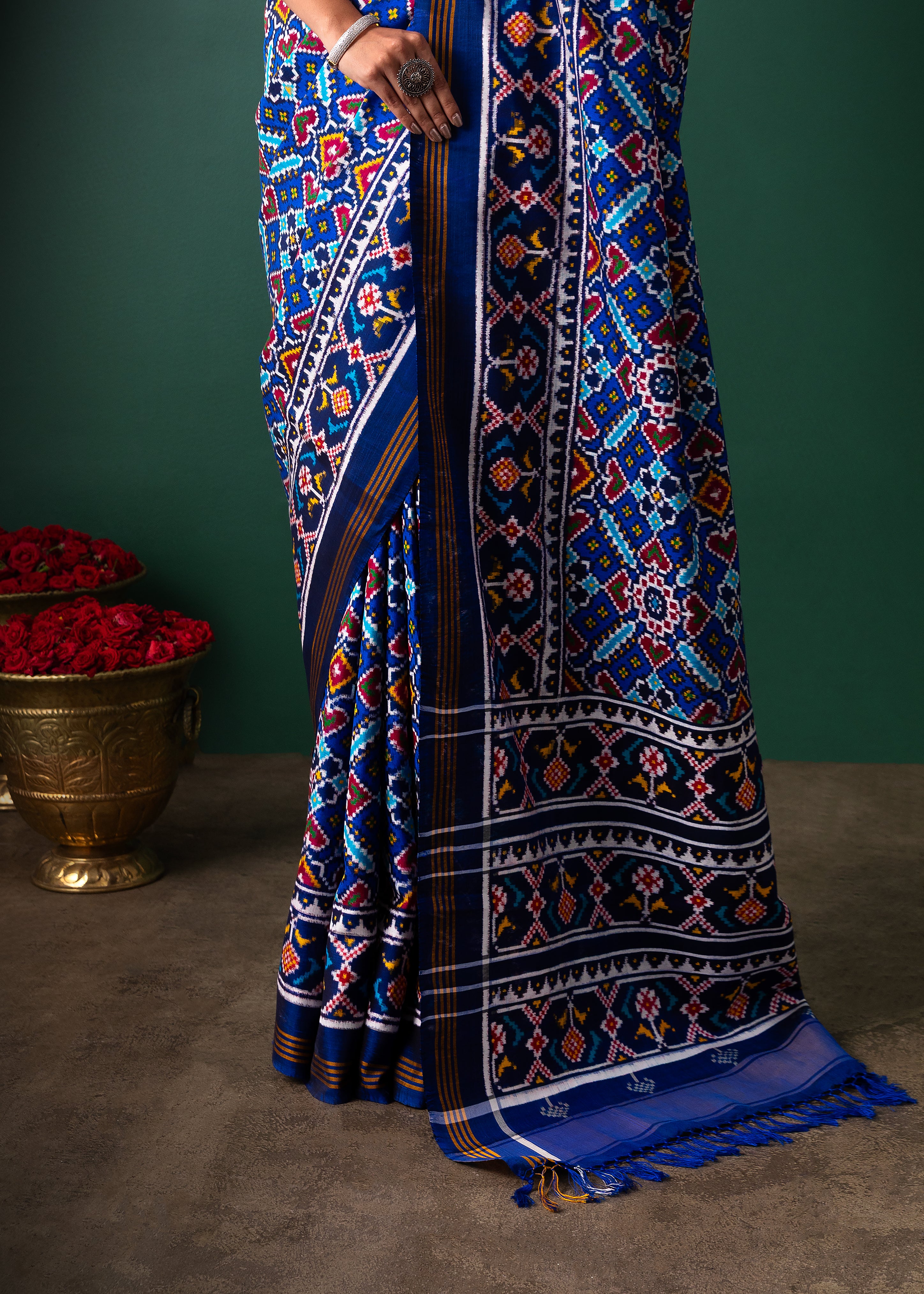 Blue Patan Patola Saree All Over Motifs