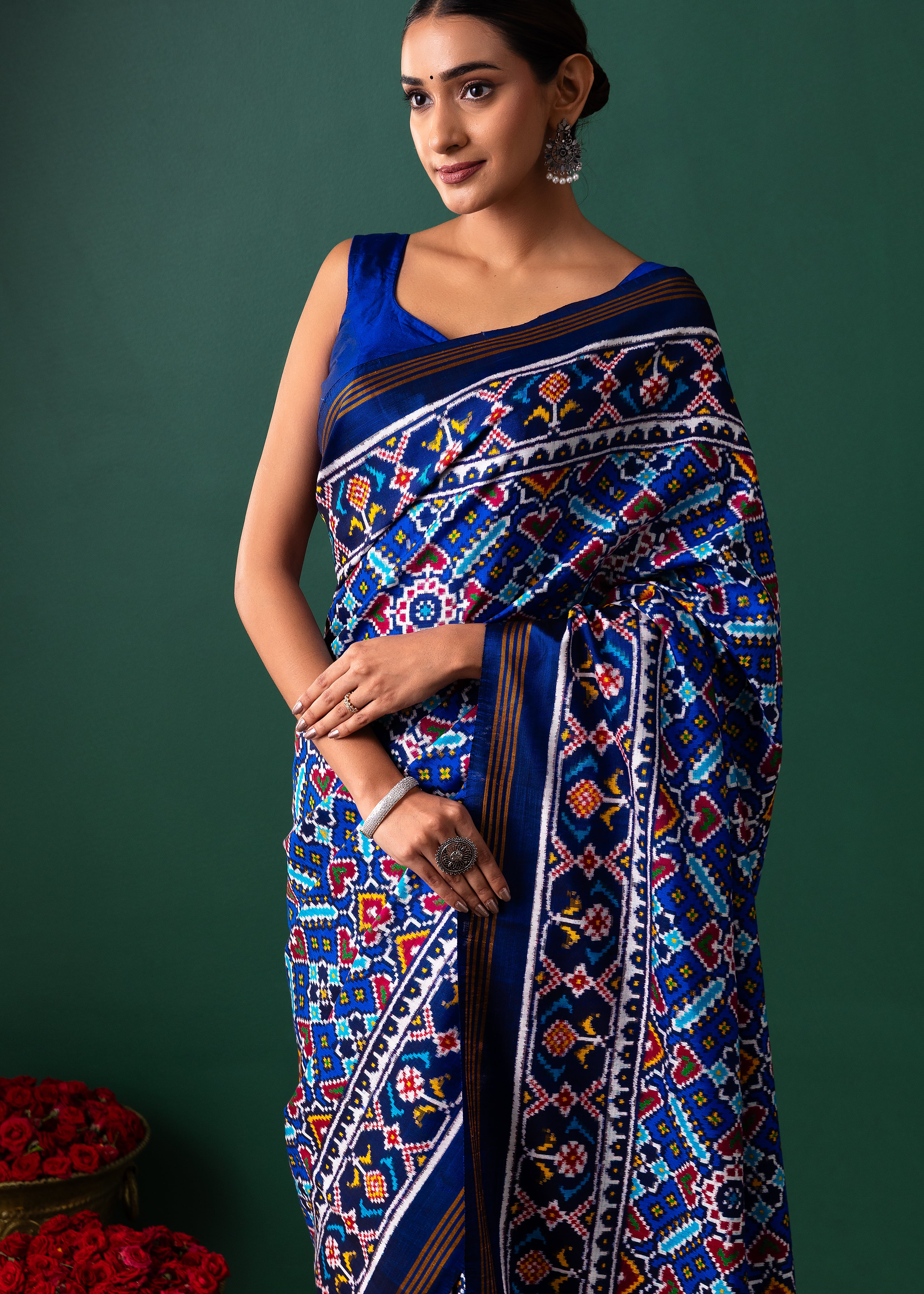 Blue Patan Patola Saree All Over Motifs