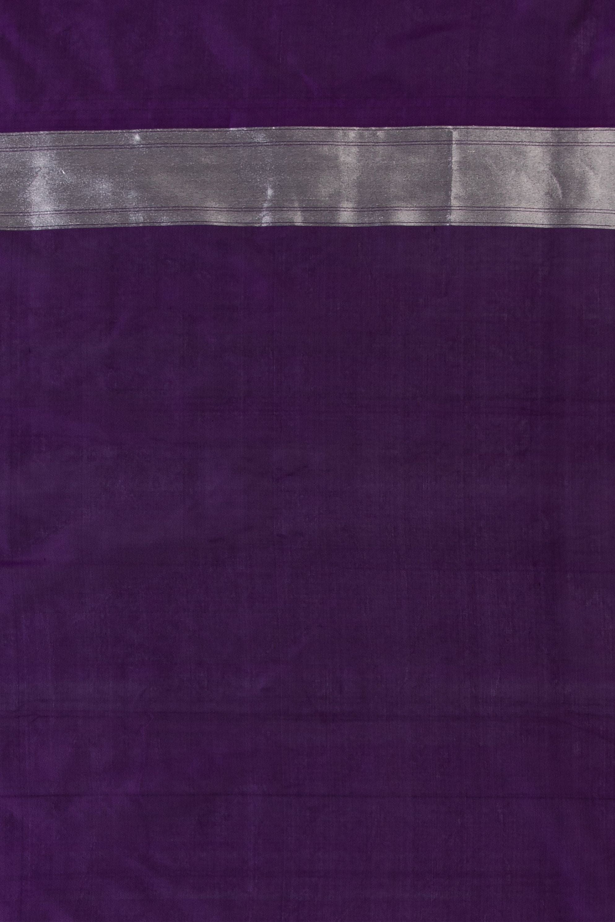 Dark Purple Banaras Silk Saree - Mokshaa