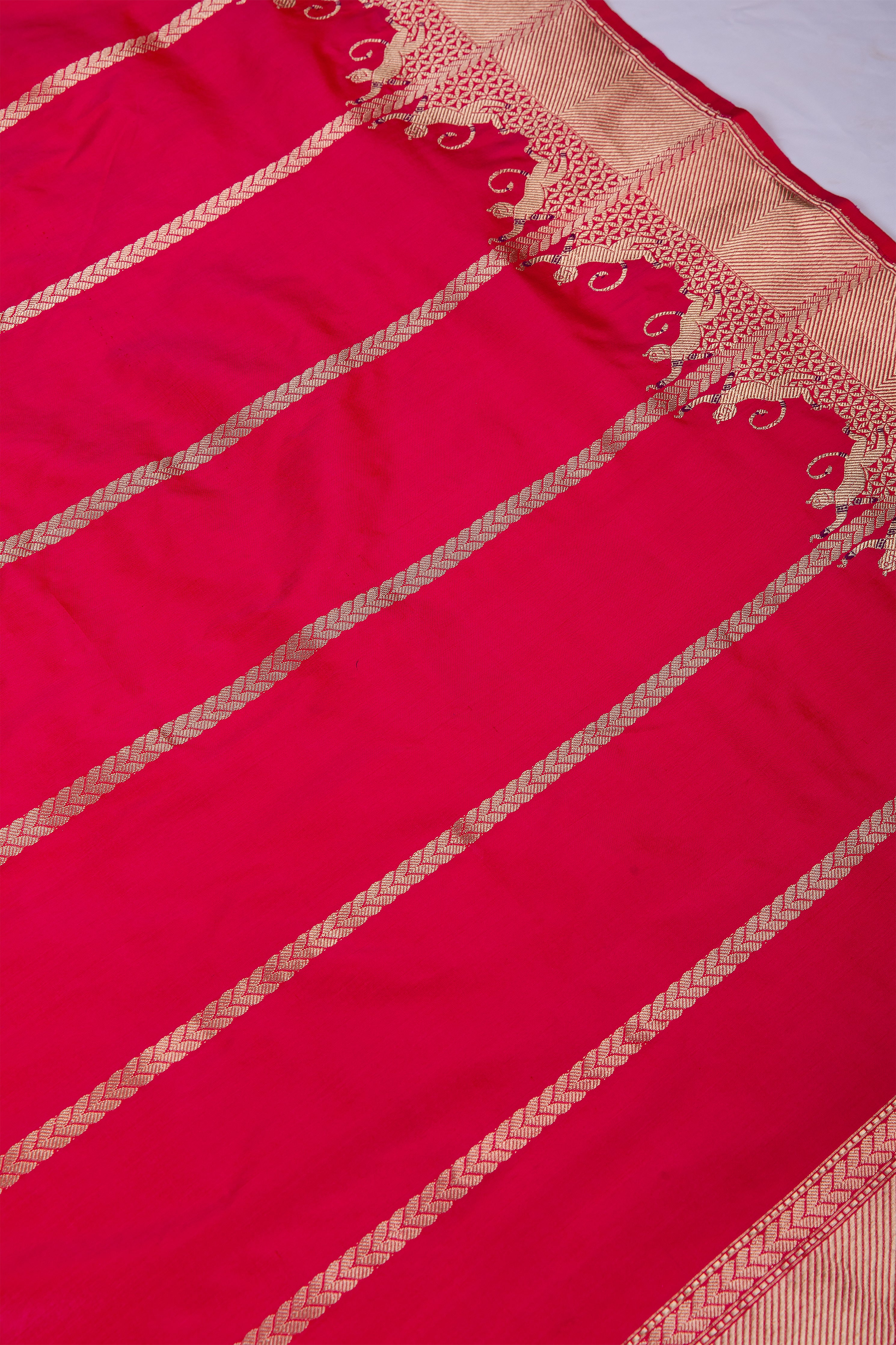 Rani Pink Banaras Silk Saree - Mokshaa