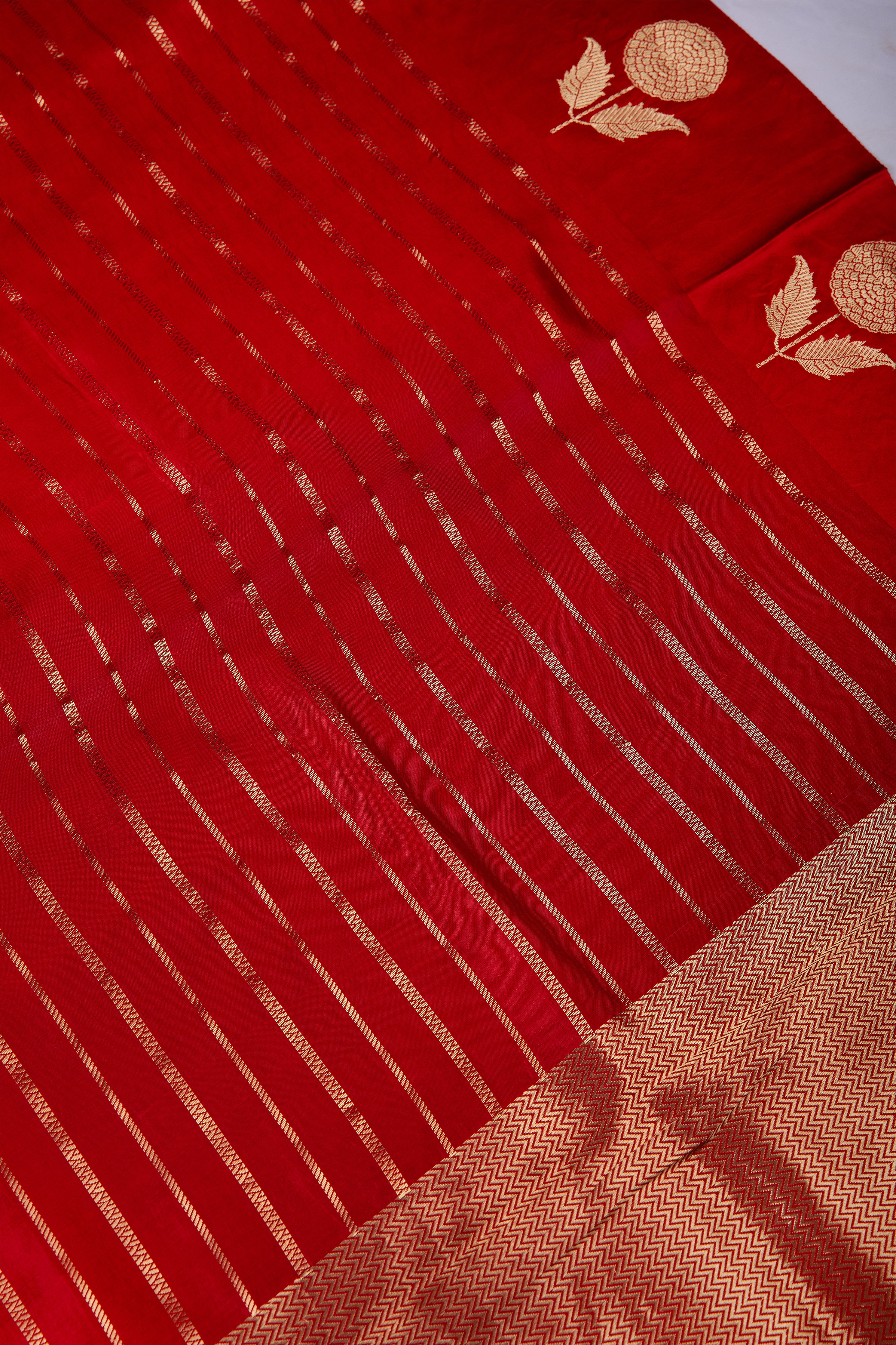 Red Banaras Silk Saree - Mokshaa