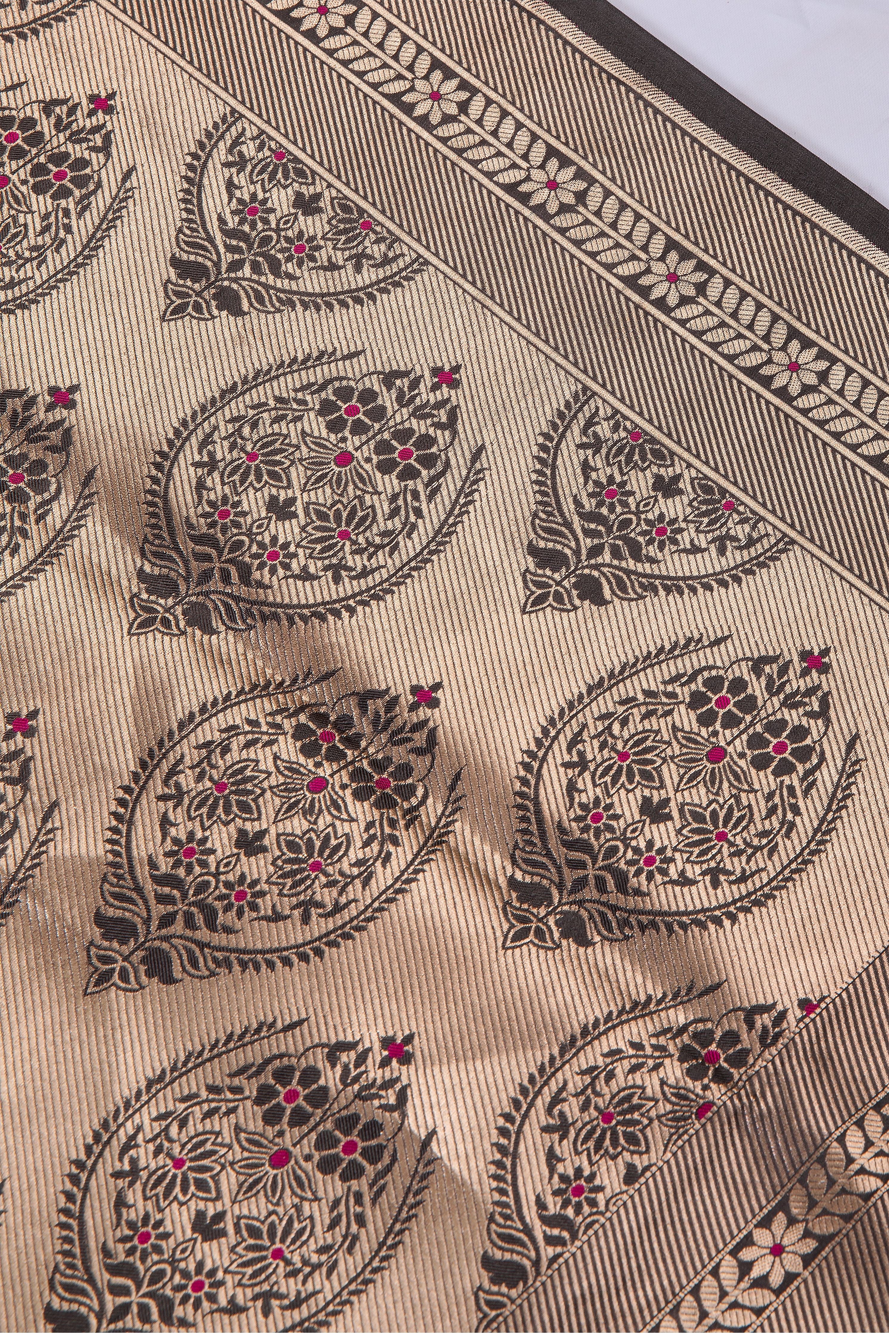 Elephant Gray Banaras Silk Saree - Mokshaa