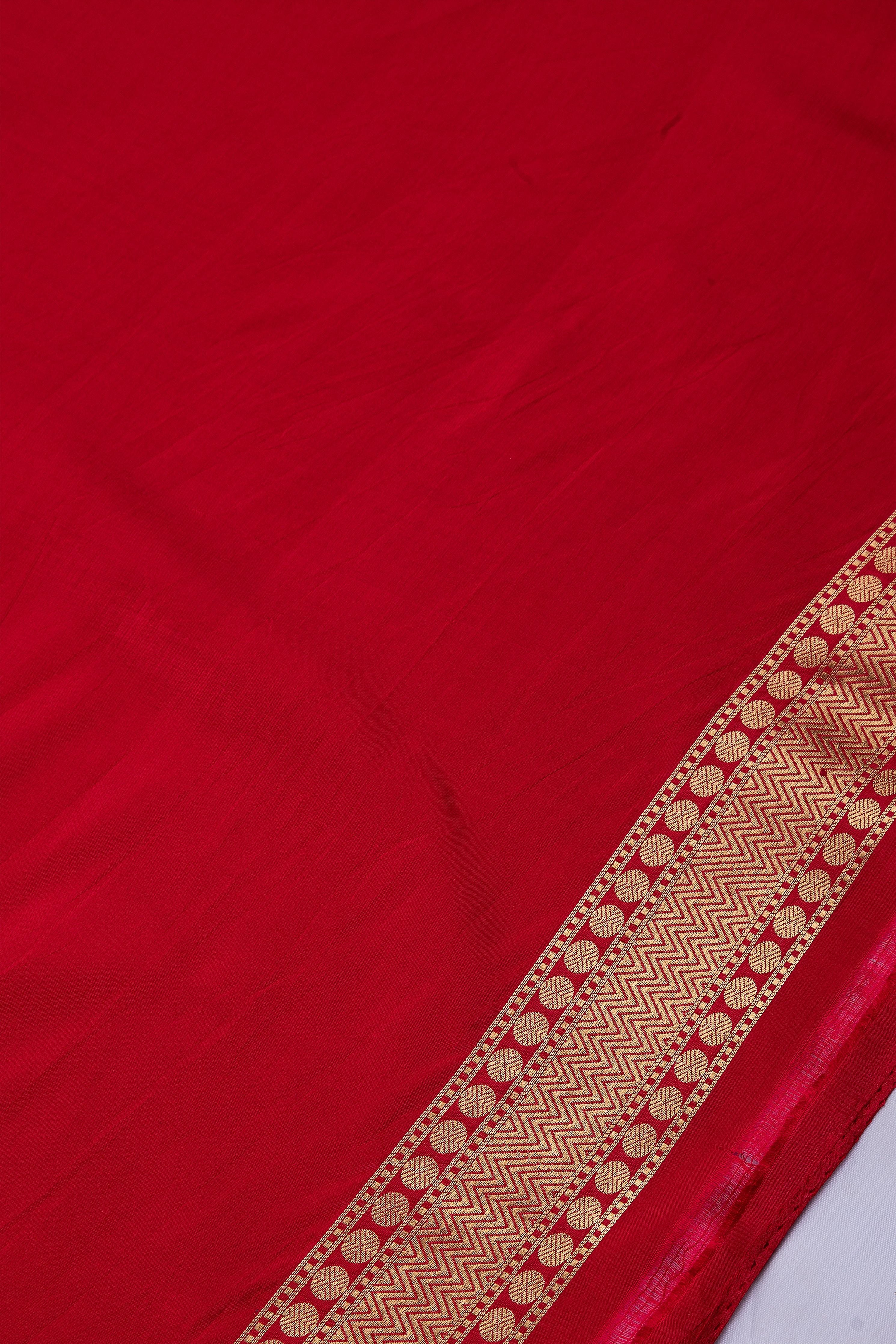 Red Banaras Silk Saree - Mokshaa