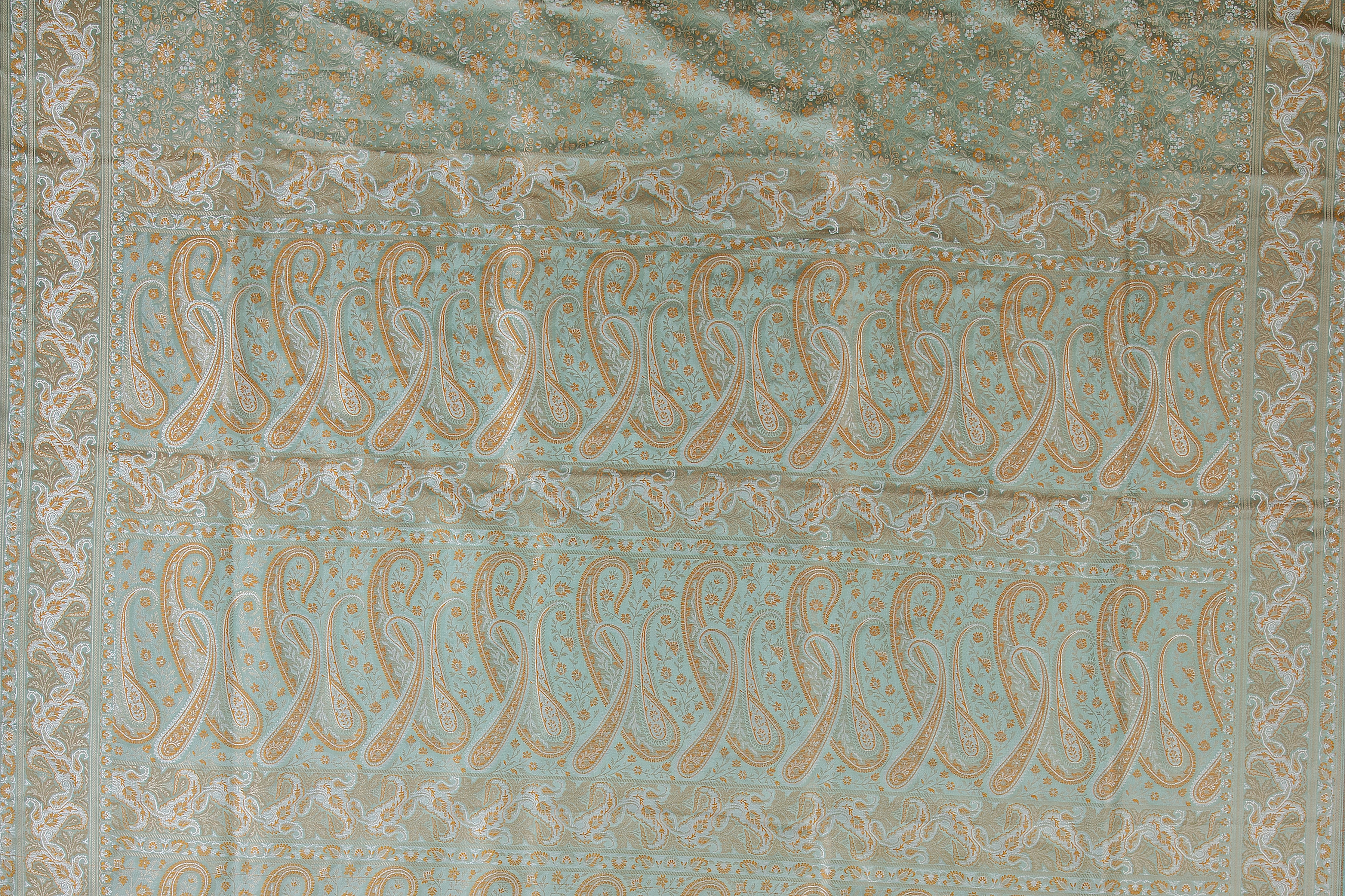 Light green banaras silk saree