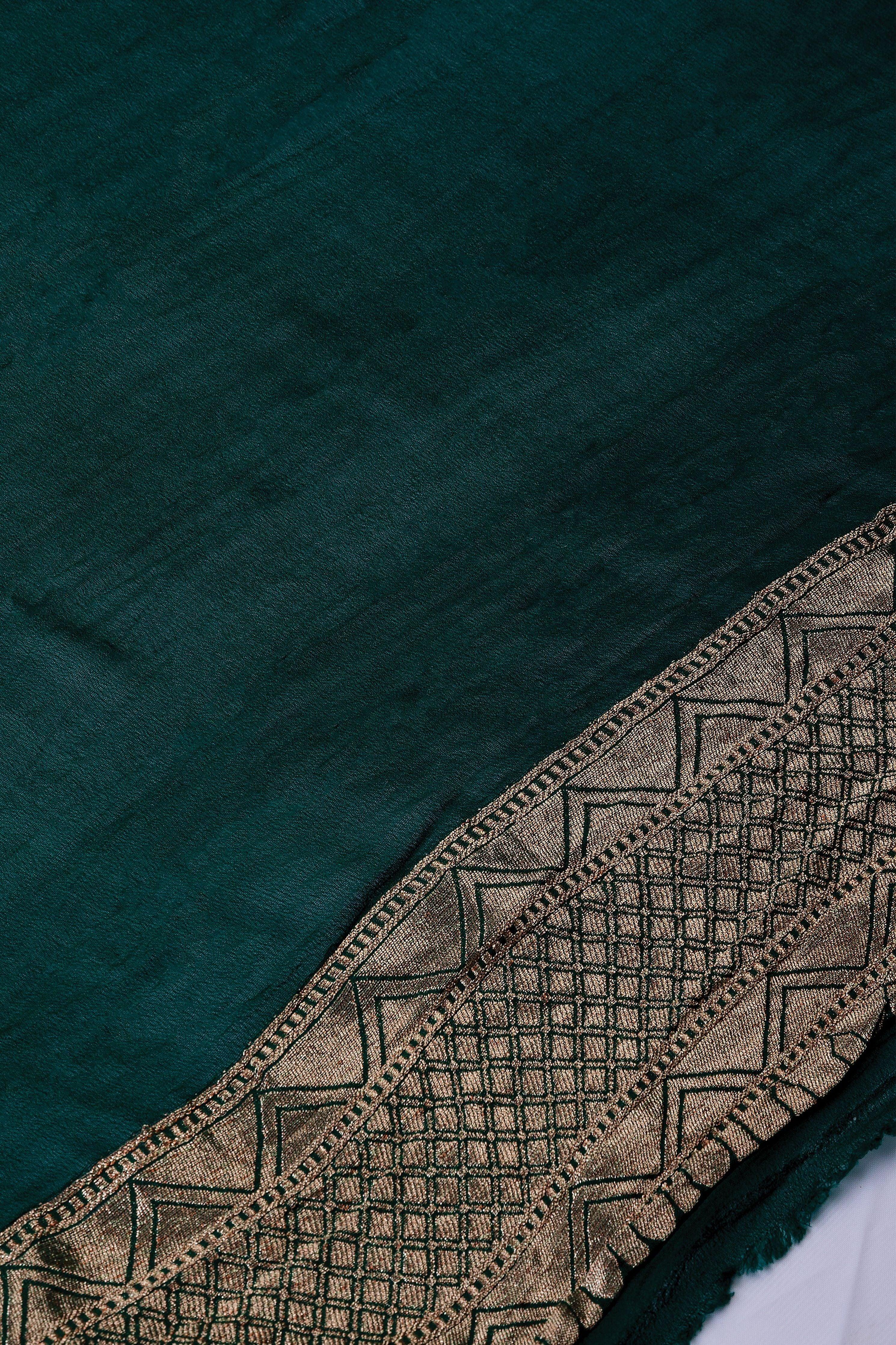 Green Banaras Georgette Saree - Mokshaa