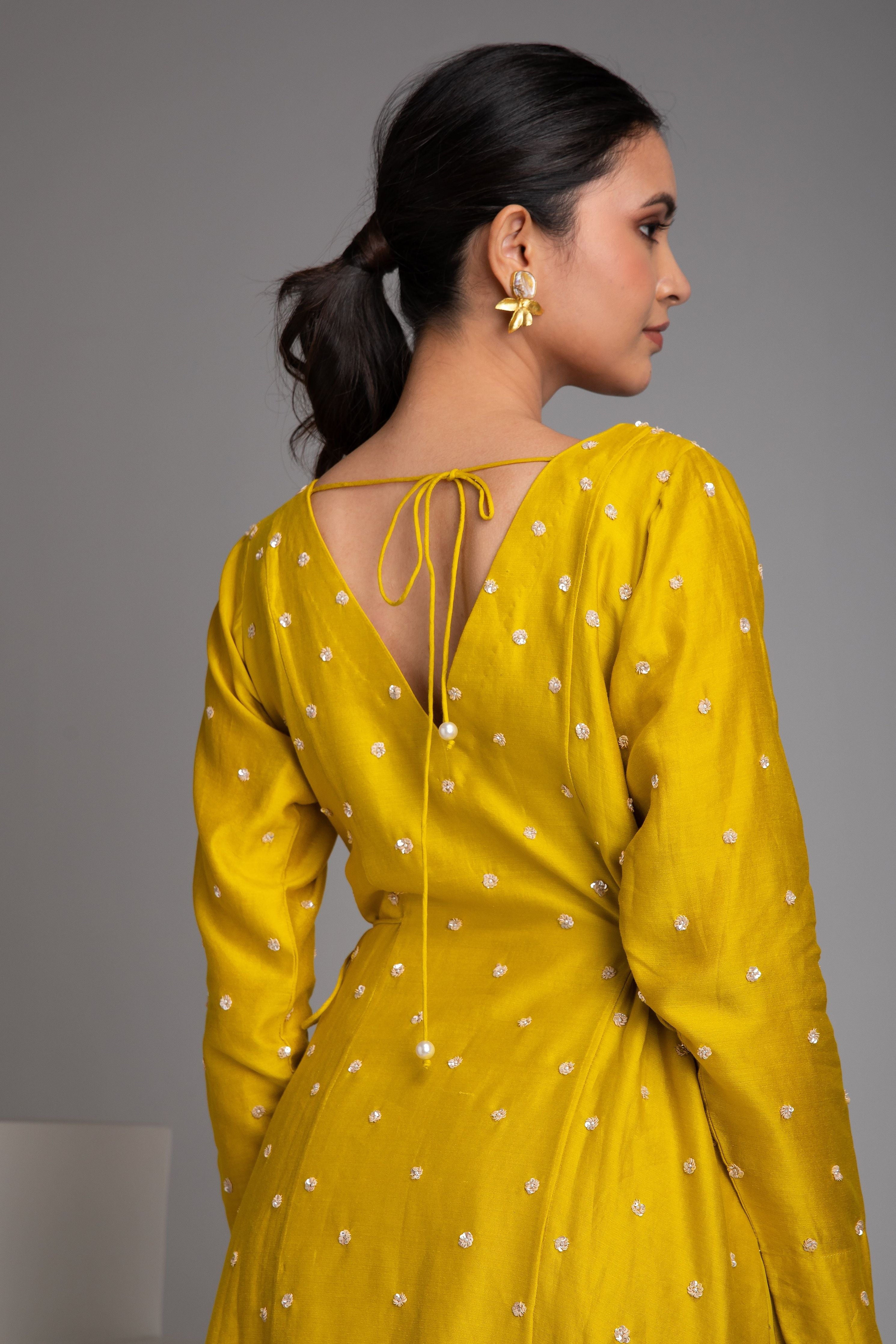 Sunshine Yellow Sharara Set - Mokshaa