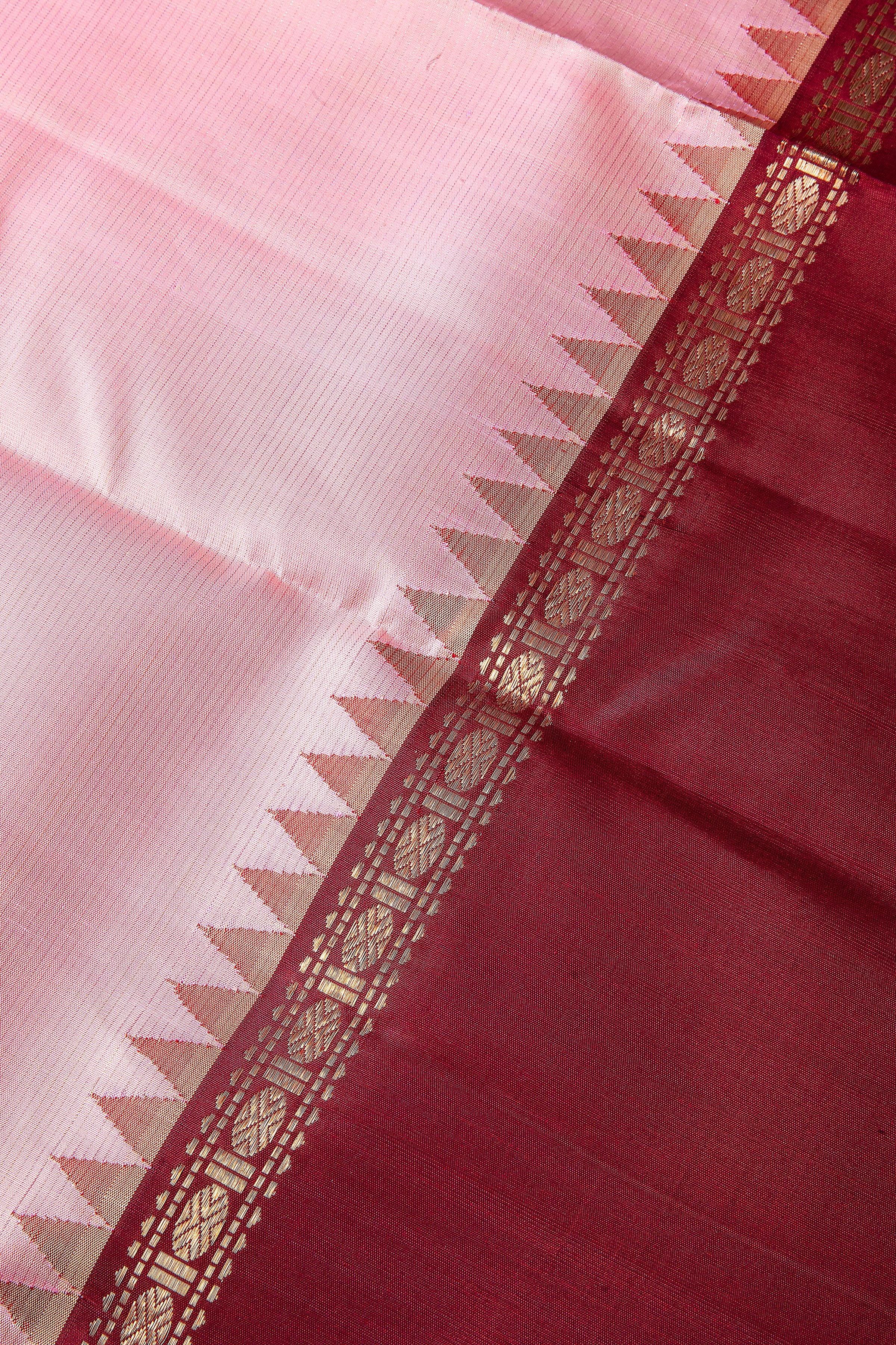 Pink Kanchipuram Silk Saree - Mokshaa