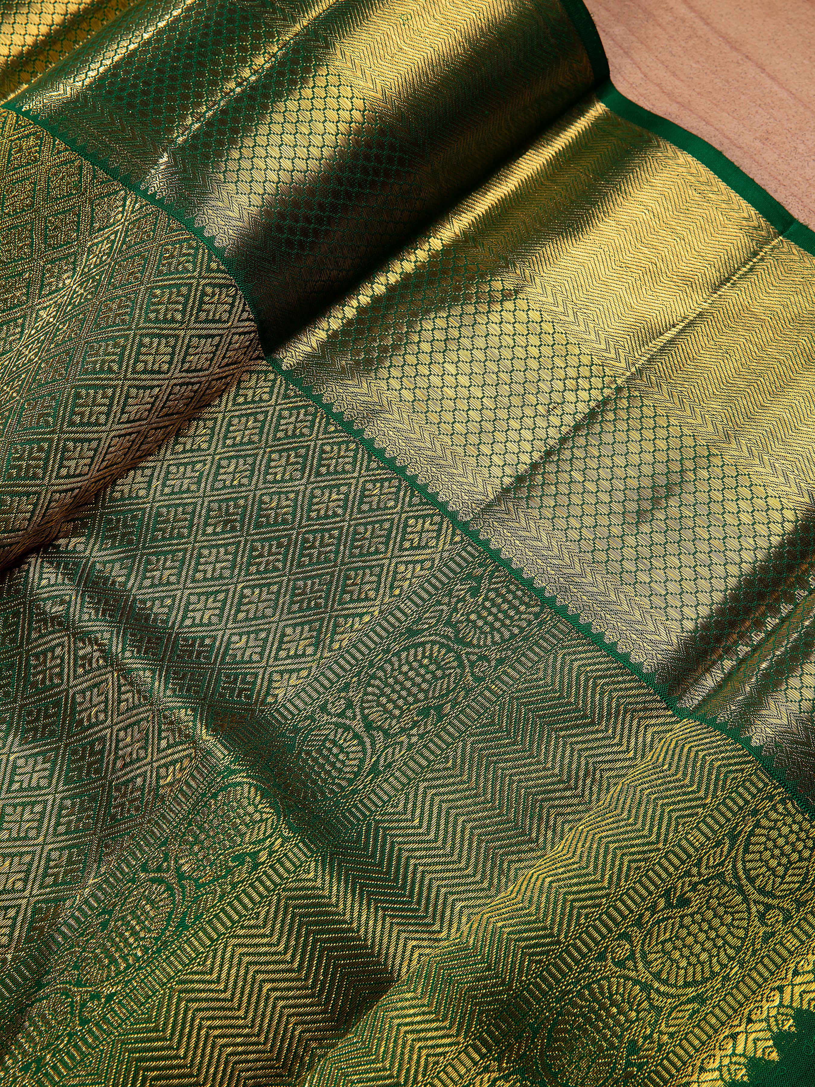 Orange Kanchipuram Silk Saree - Mokshaa