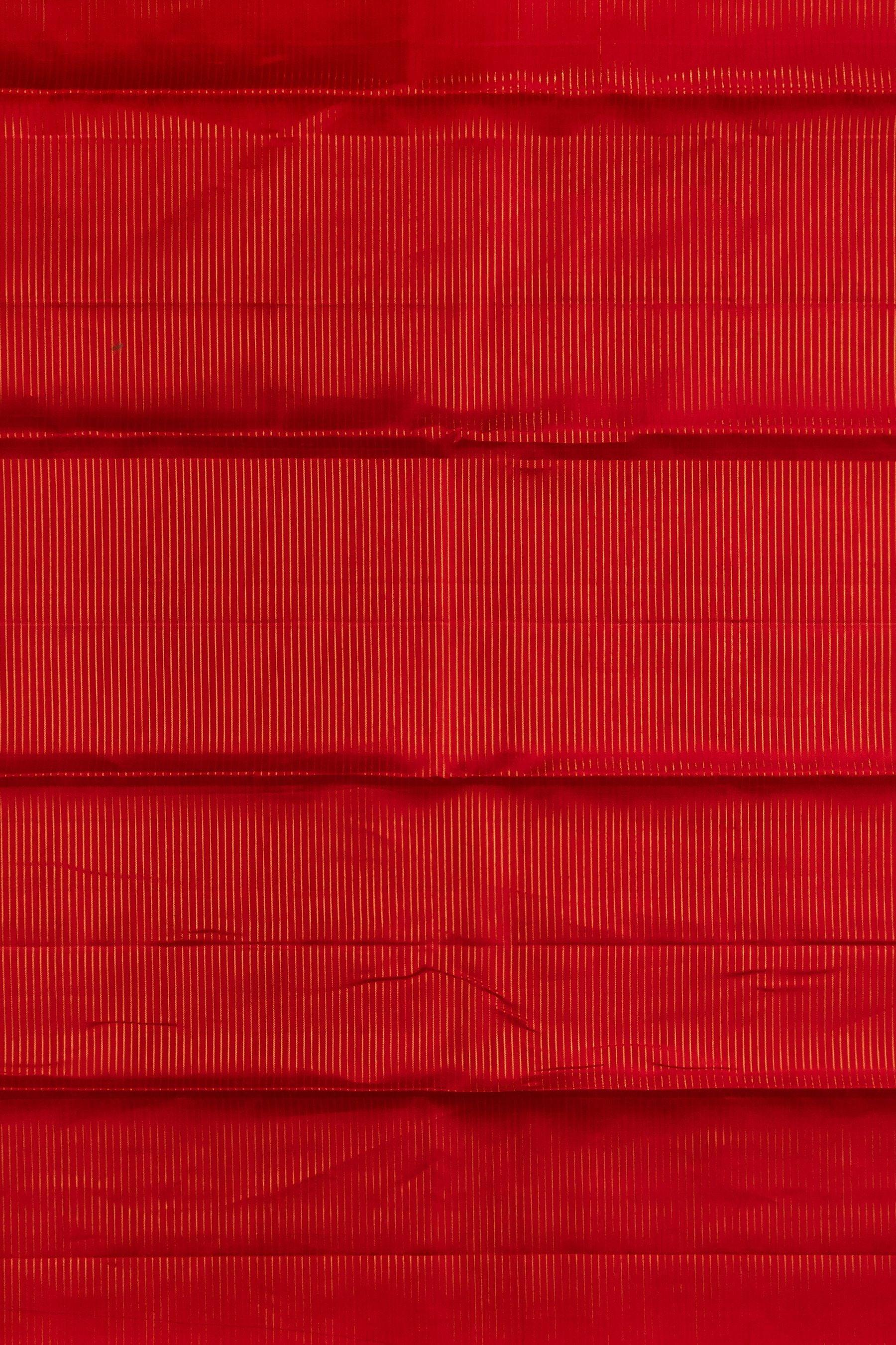 Orange Kanchipuram Silk Saree - Mokshaa