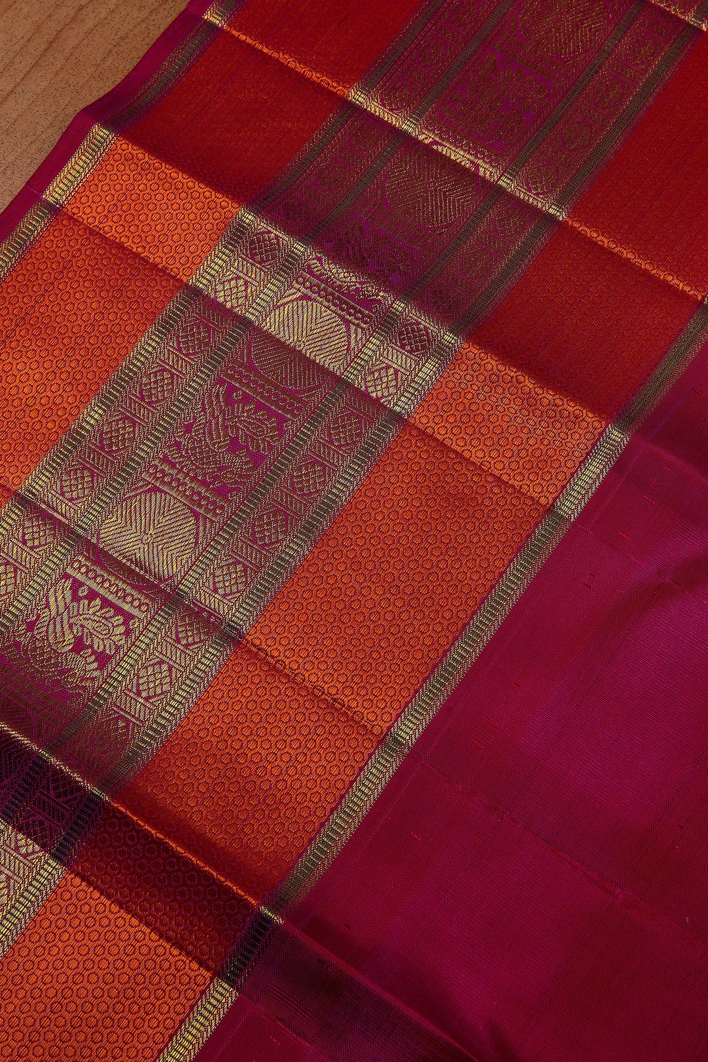 Pink Kanchipuram Silk Saree - Mokshaa