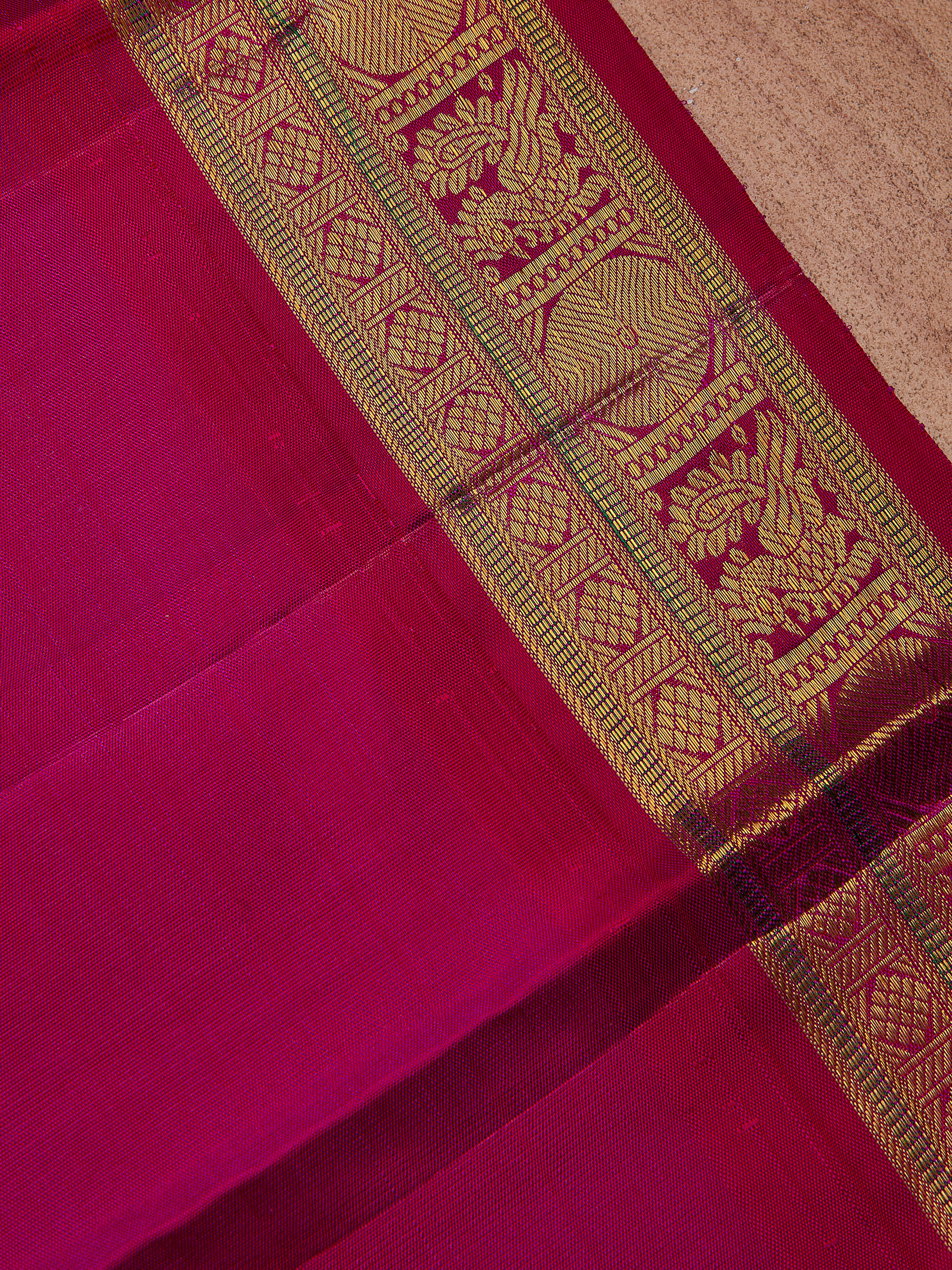 Pink Kanchipuram Silk Saree - Mokshaa