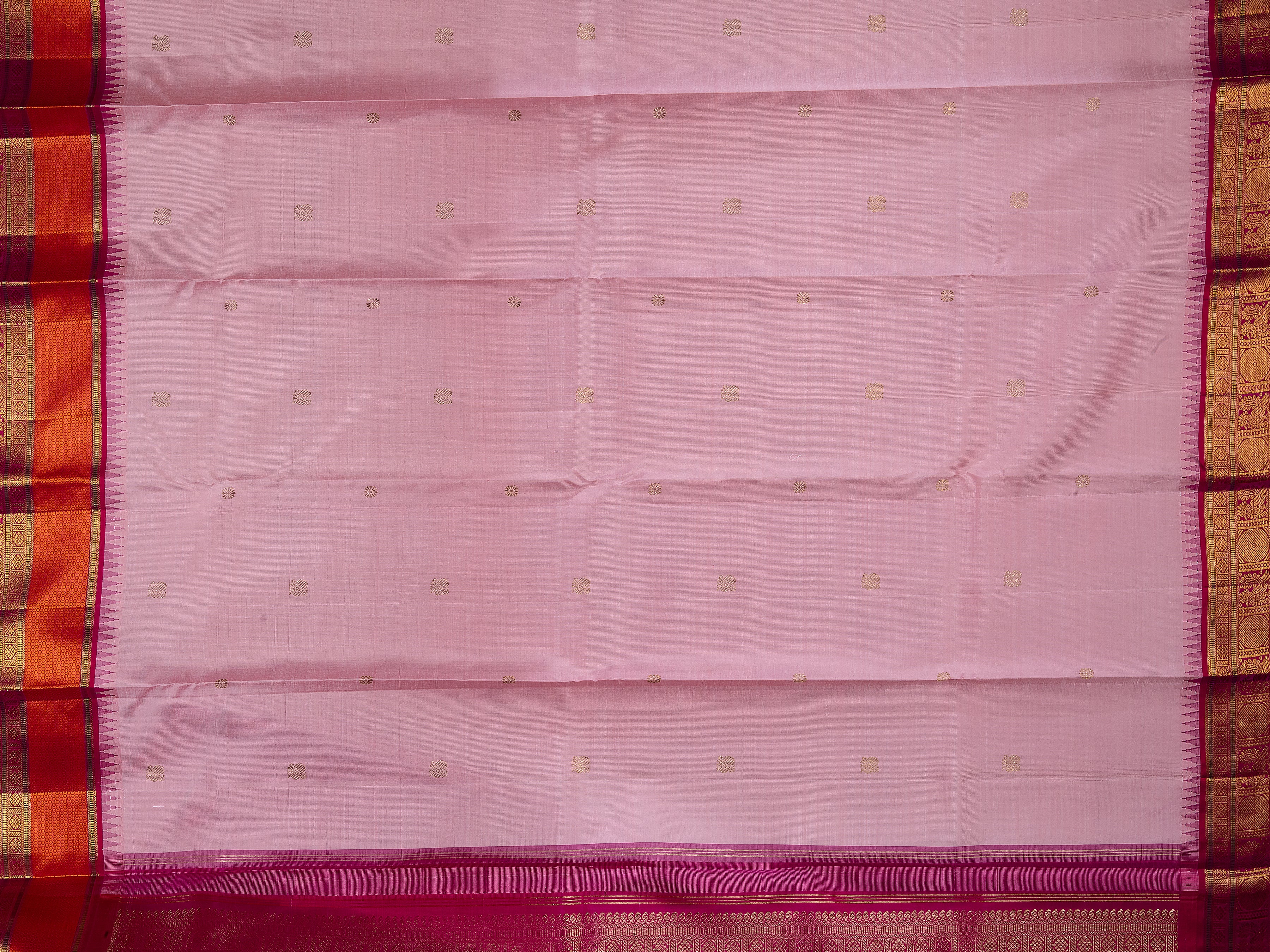 Pink Kanchipuram Silk Saree - Mokshaa