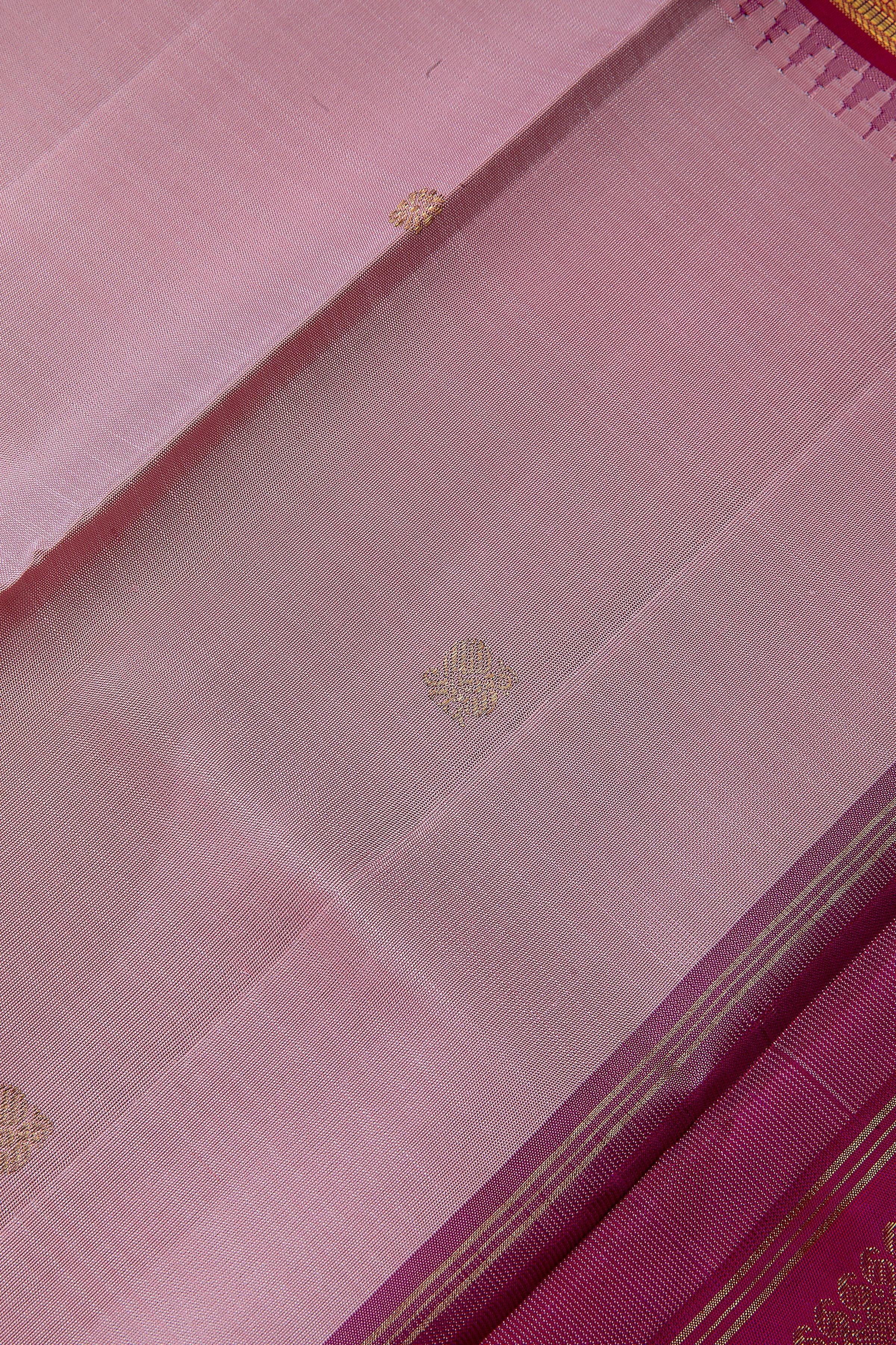 Pink Kanchipuram Silk Saree - Mokshaa