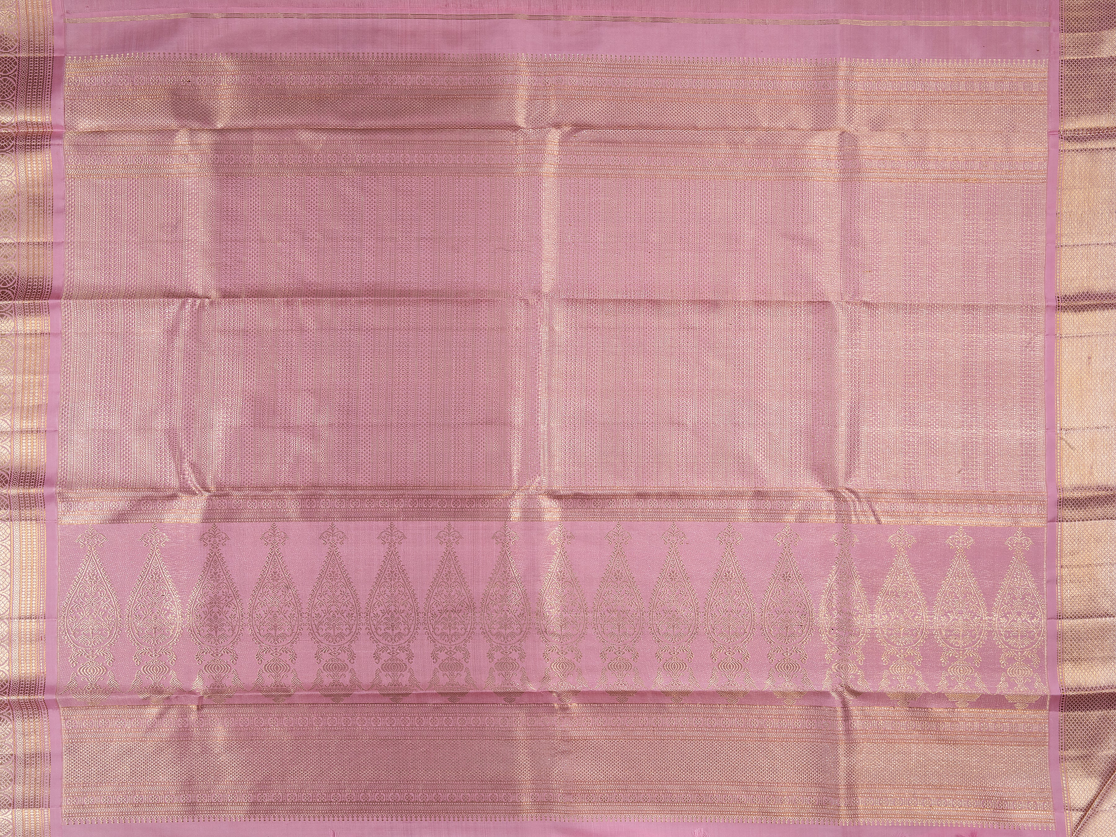 Light Pink Kanchipuram Silk Saree - Mokshaa