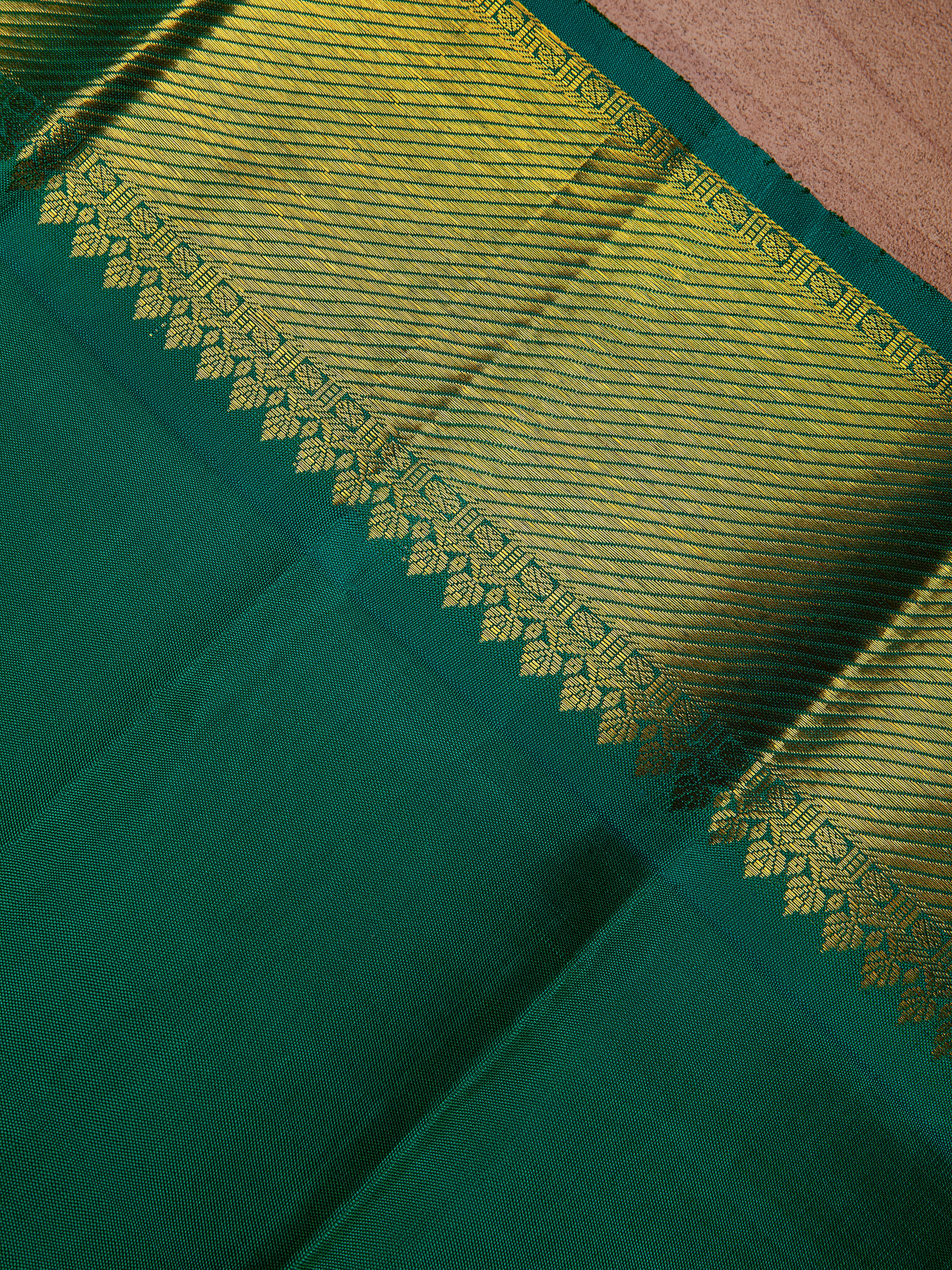 Mustard Kanchipuram Silk Saree - Mokshaa