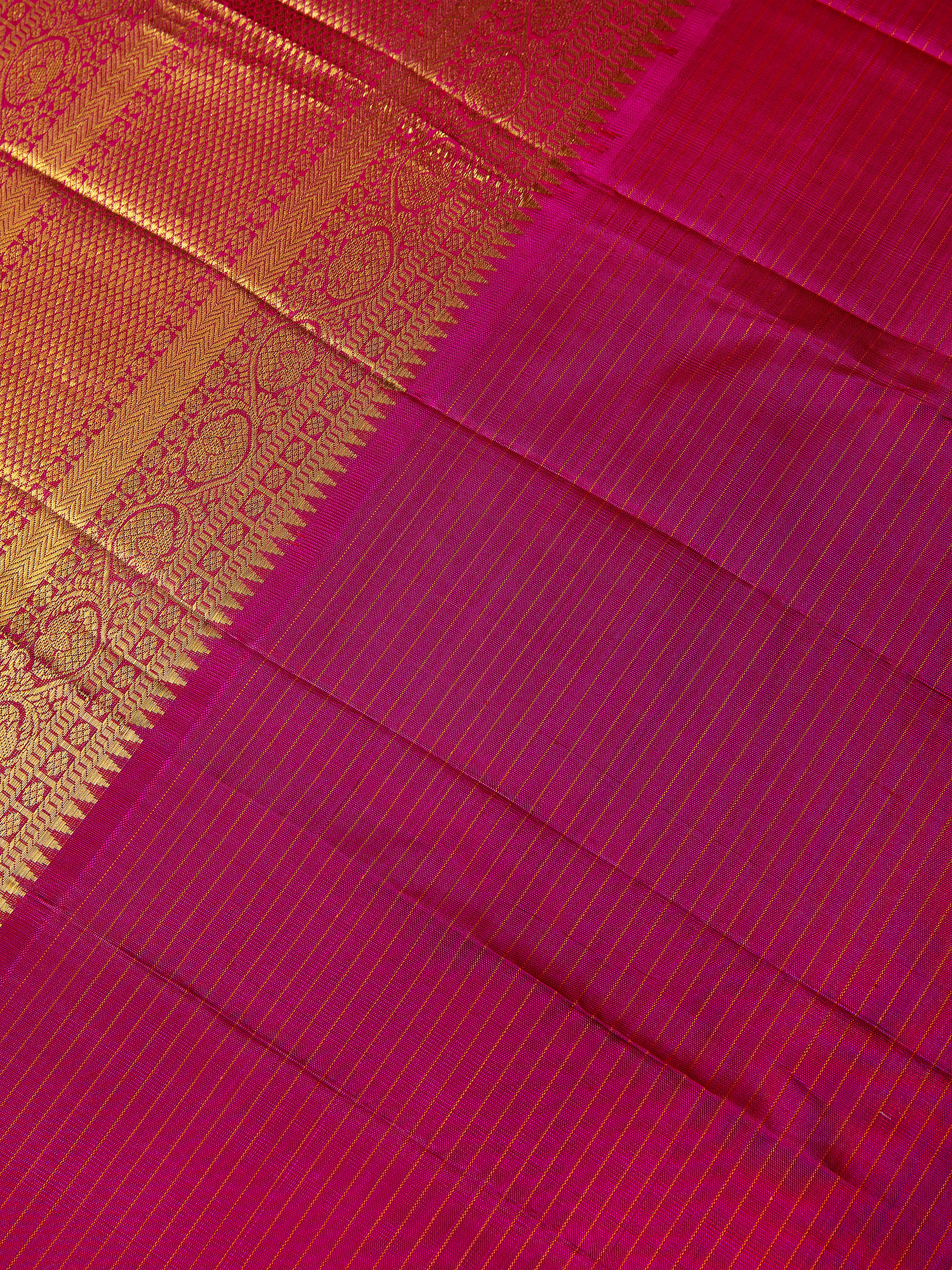 Beige Kanchipuram Silk Saree - Mokshaa