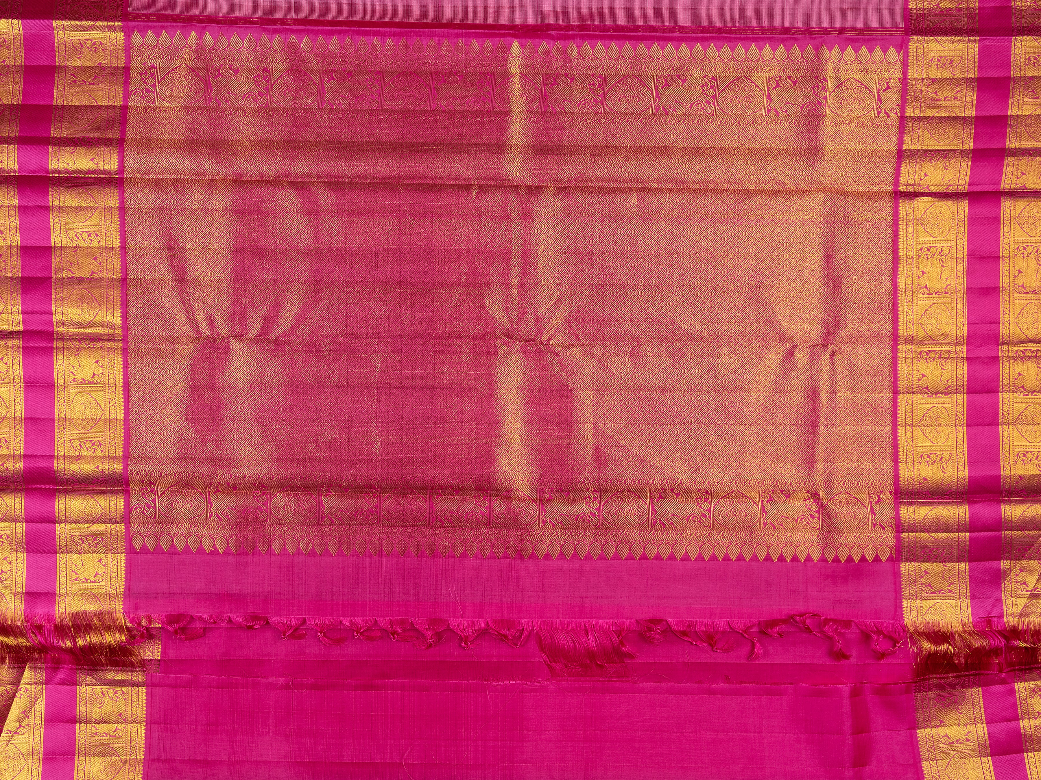 Gold Kanchipuram Silk Saree - Mokshaa