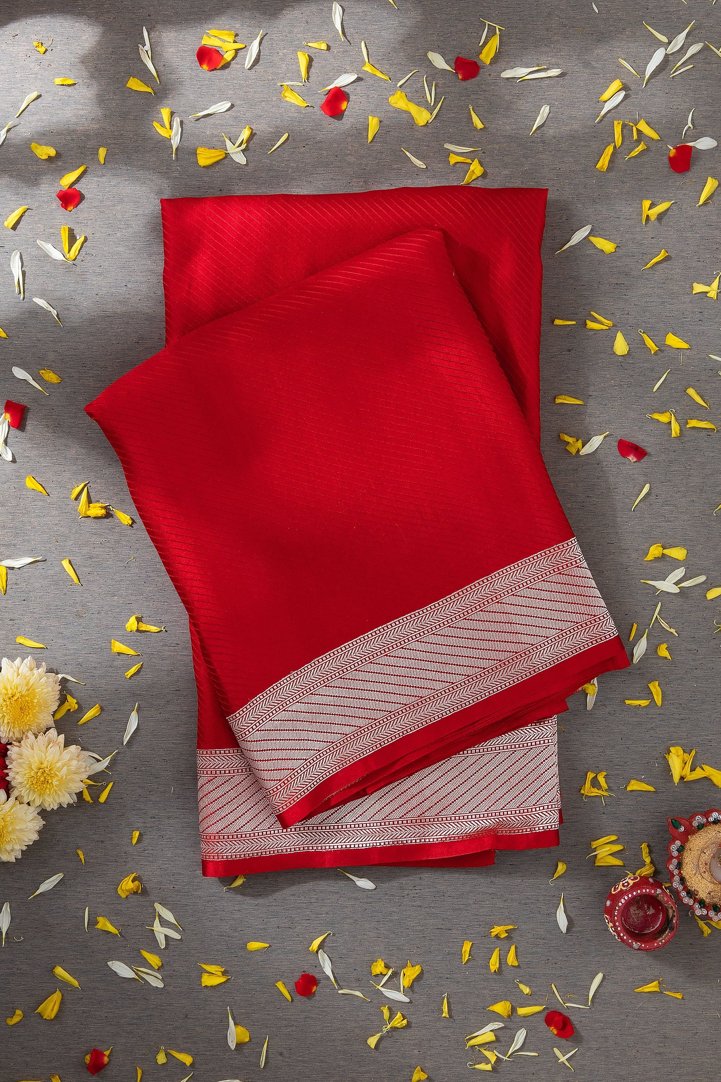 Red Banarasi Silk Saree - Mokshaa