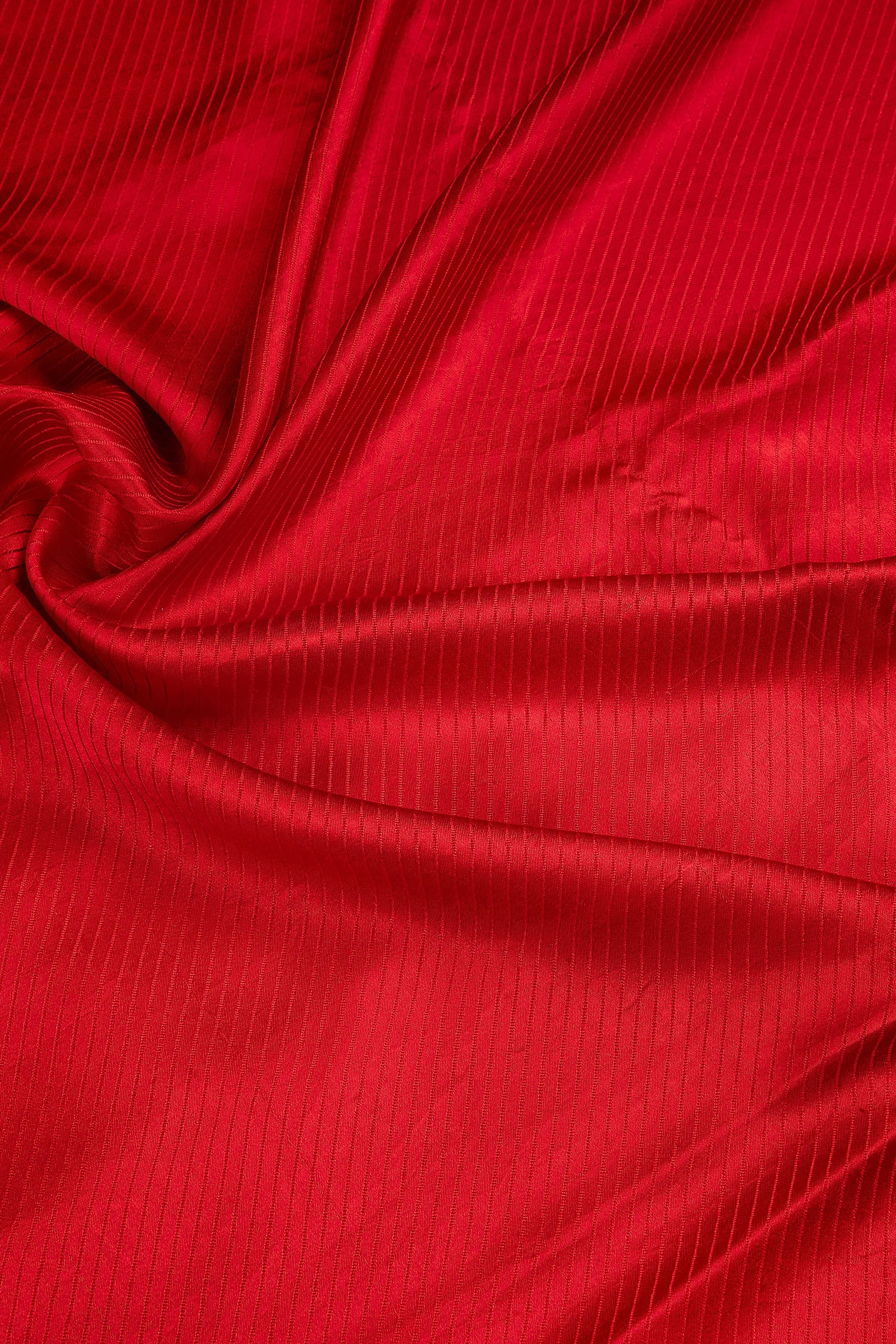 Red Banarasi Silk Saree - Mokshaa