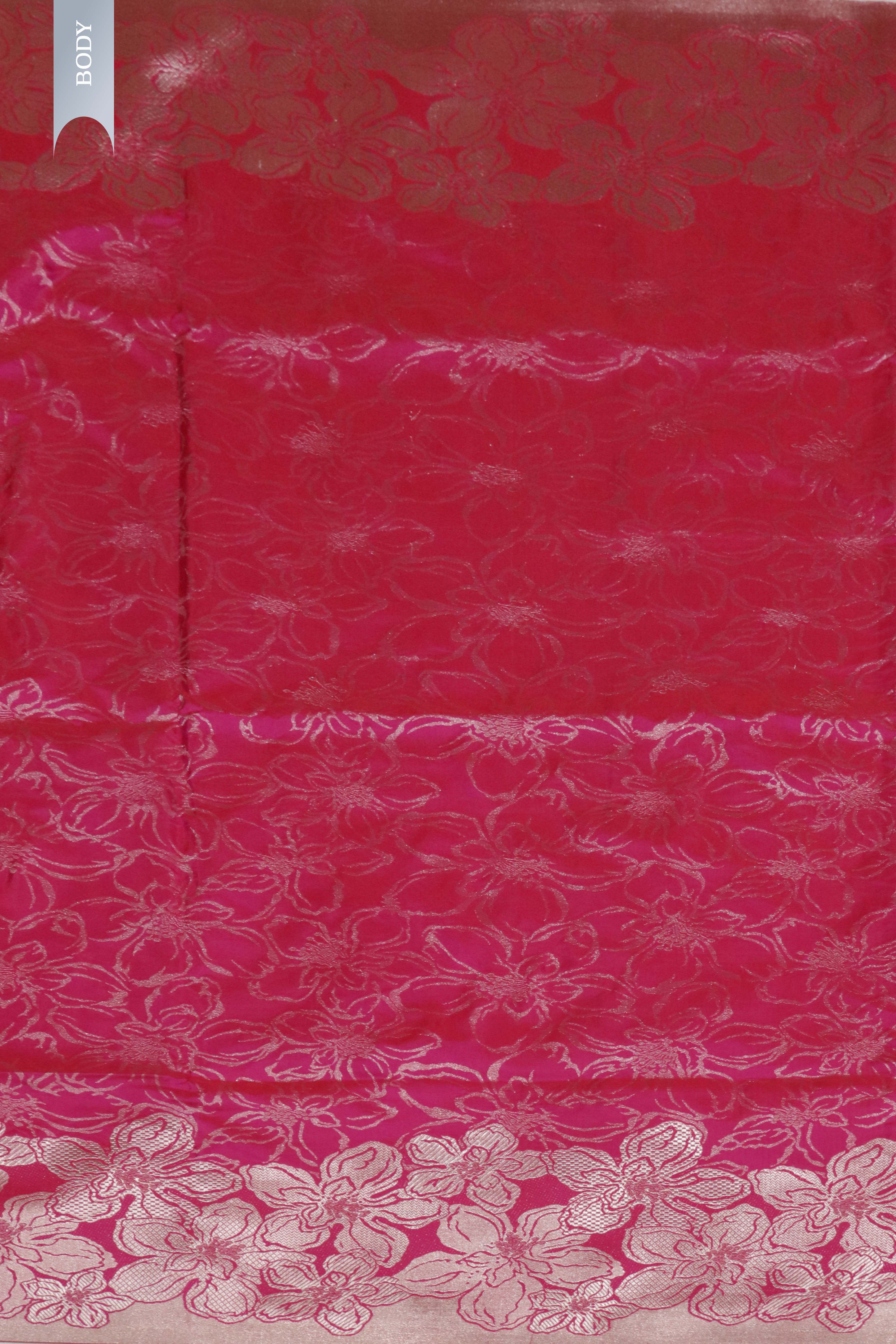Rani Pink Banarasi Zari Jaal Saree