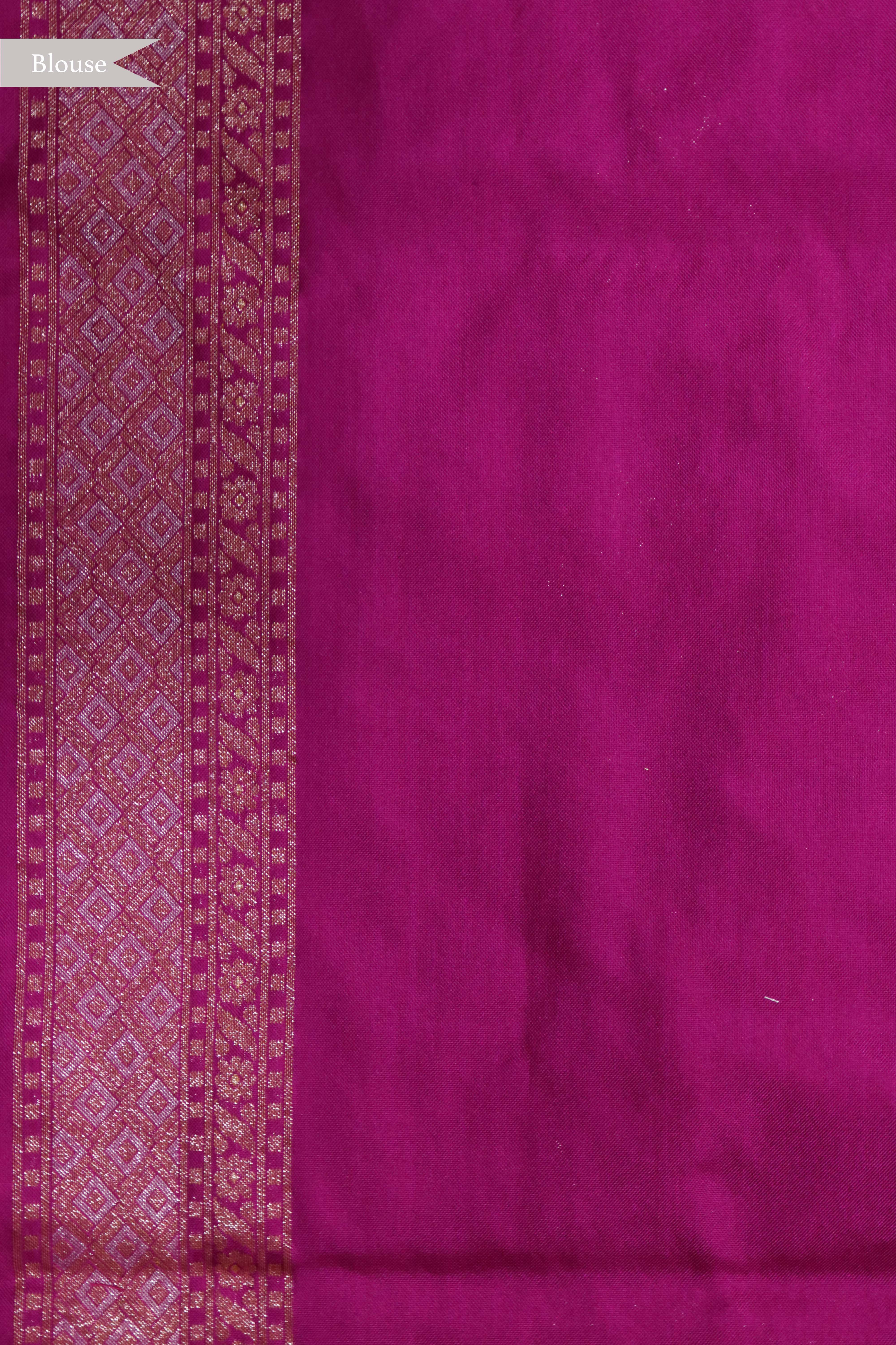 Rani Pink Banarasi Silk Saree