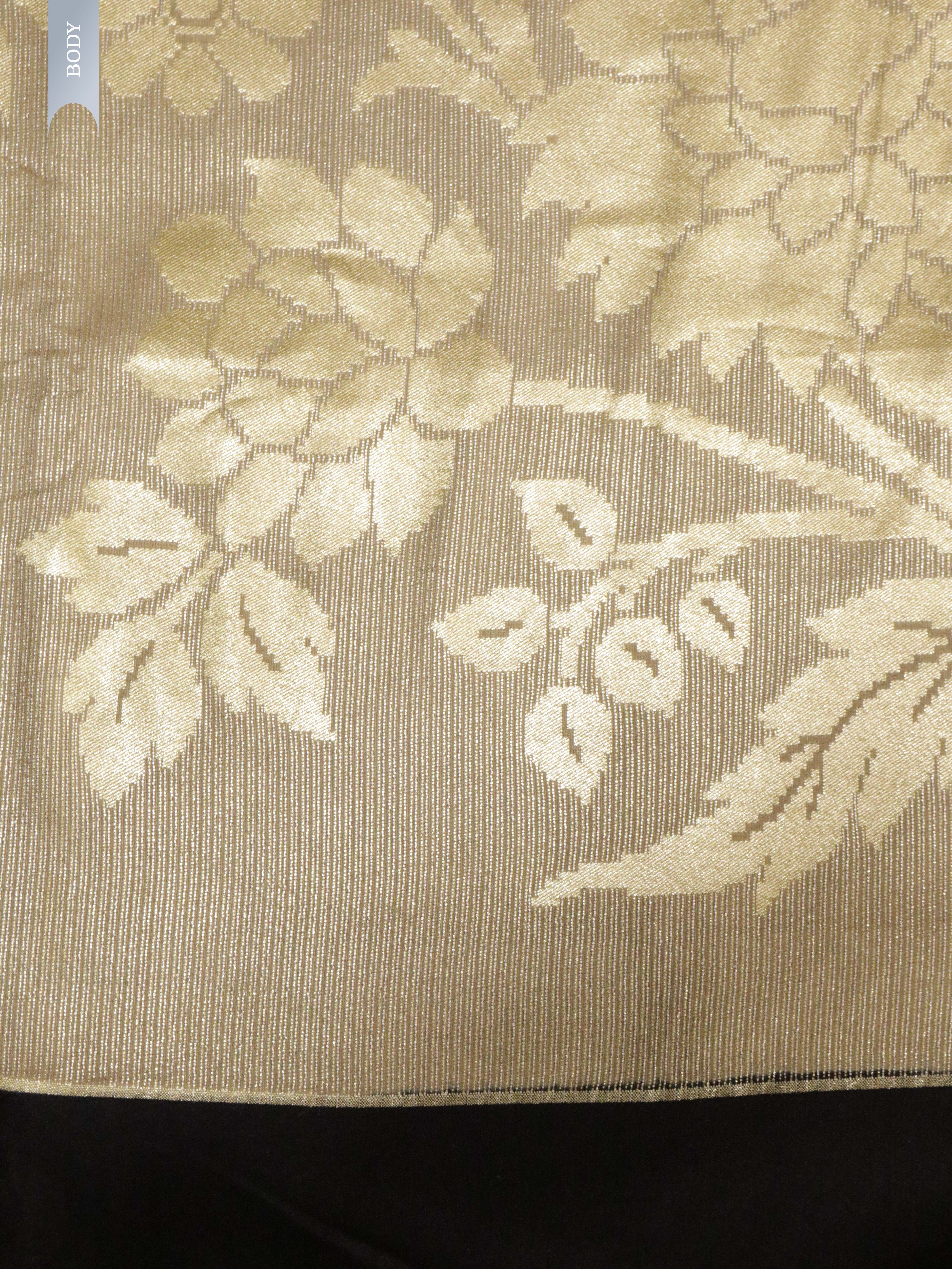 Off White Handloom Silk Saree with Silver Zari Weaving