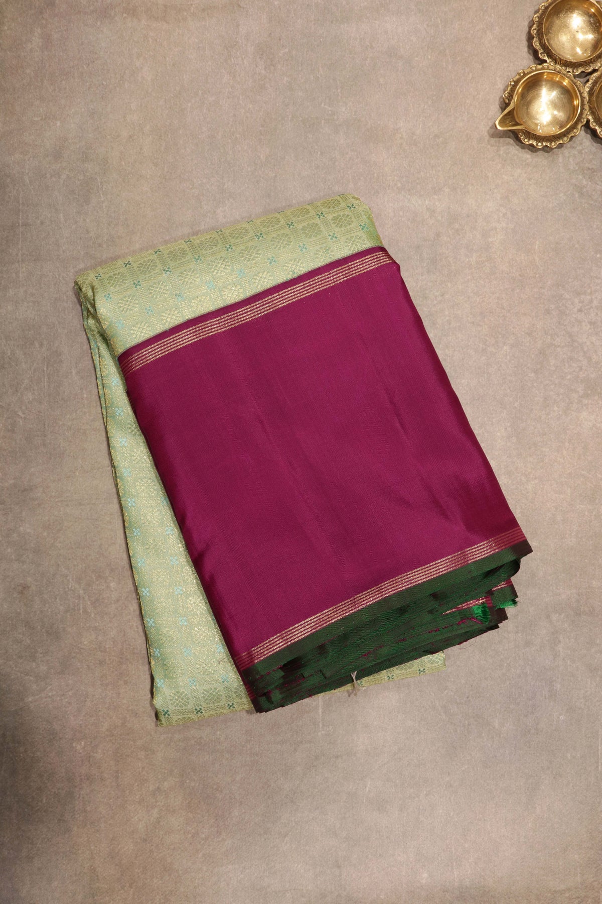 Sea Green Kanchivaram Silk Saree