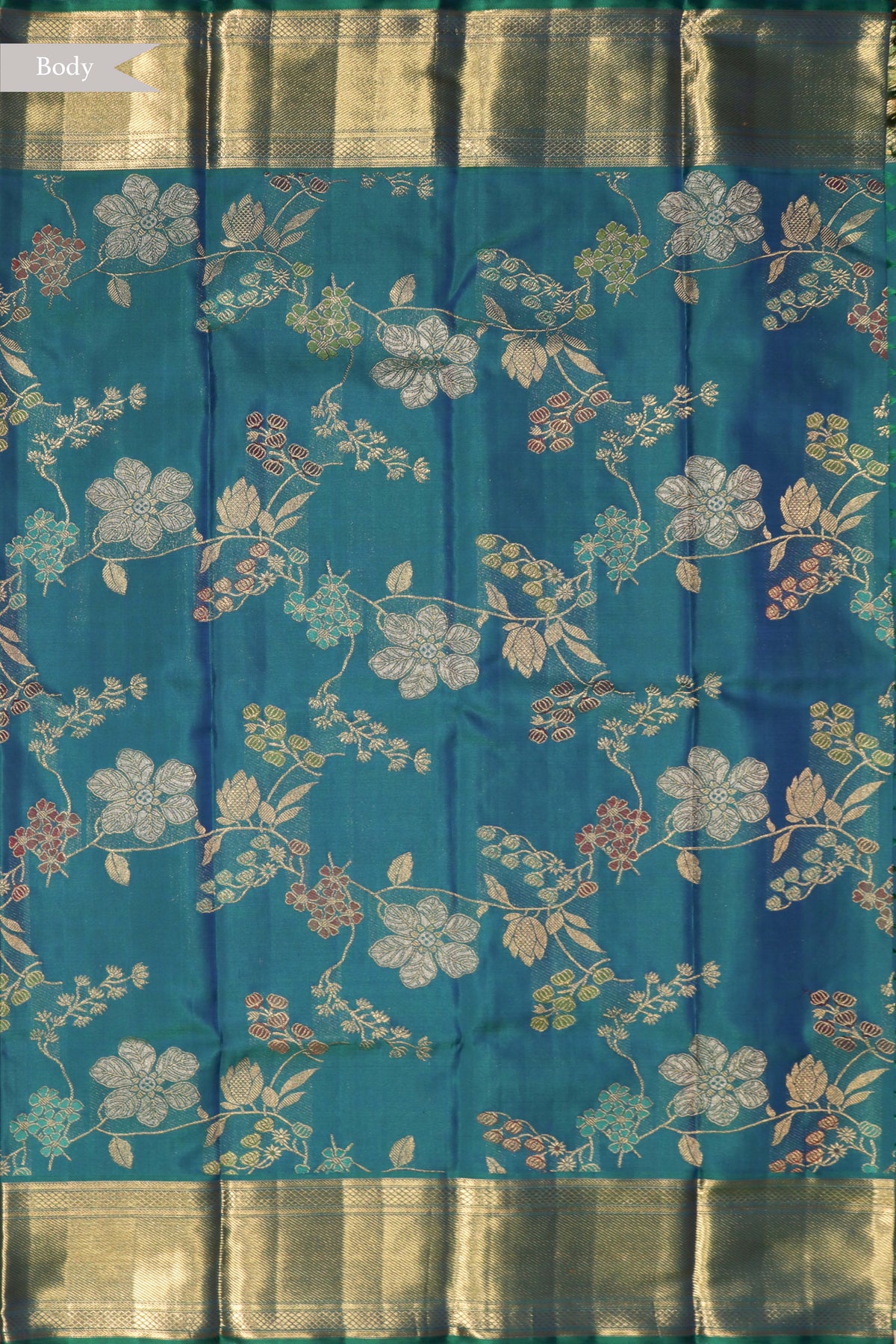 Turquoise Blue Kanchivaram Silk  Saree