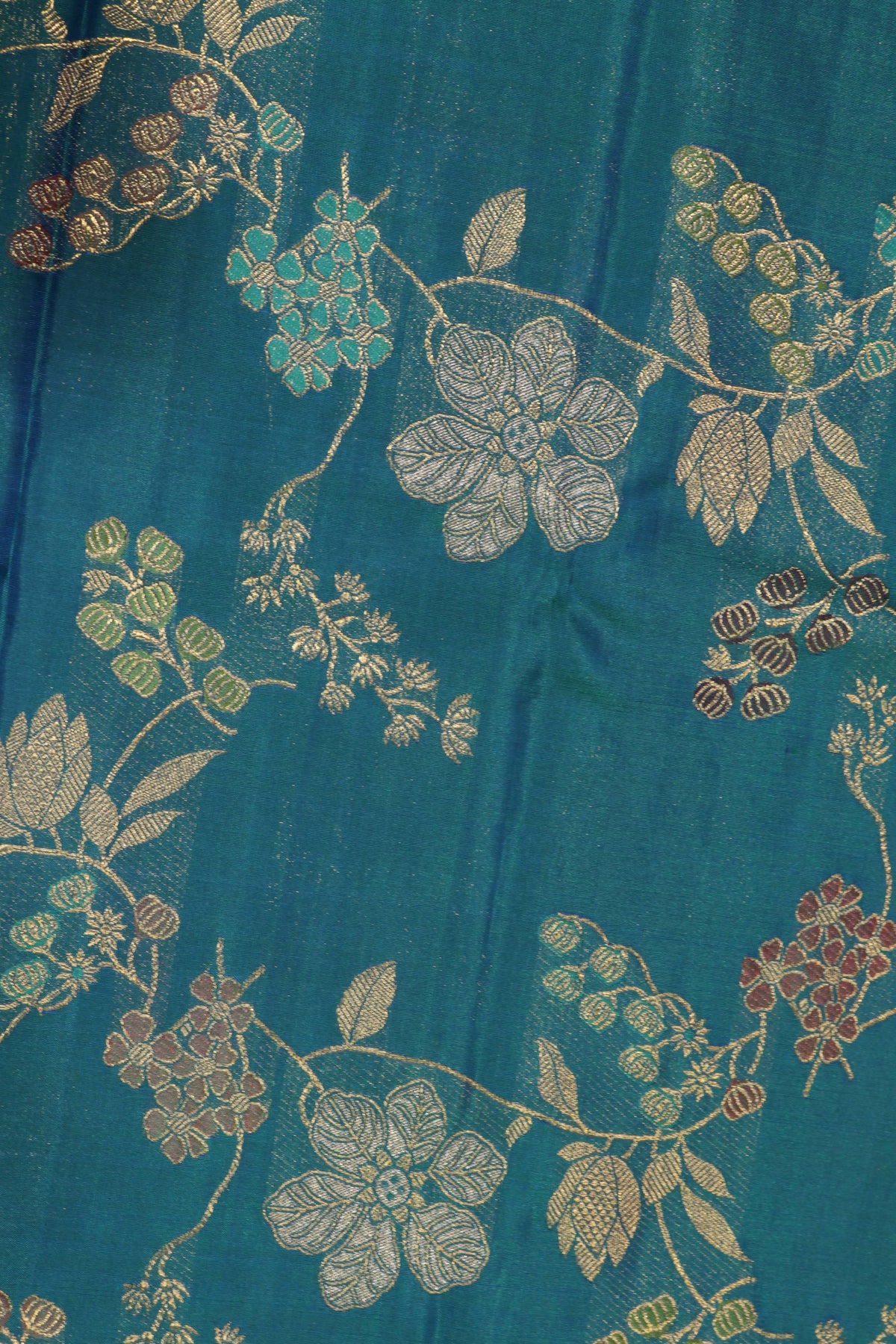 Turquoise Blue Kanchivaram Silk  Saree