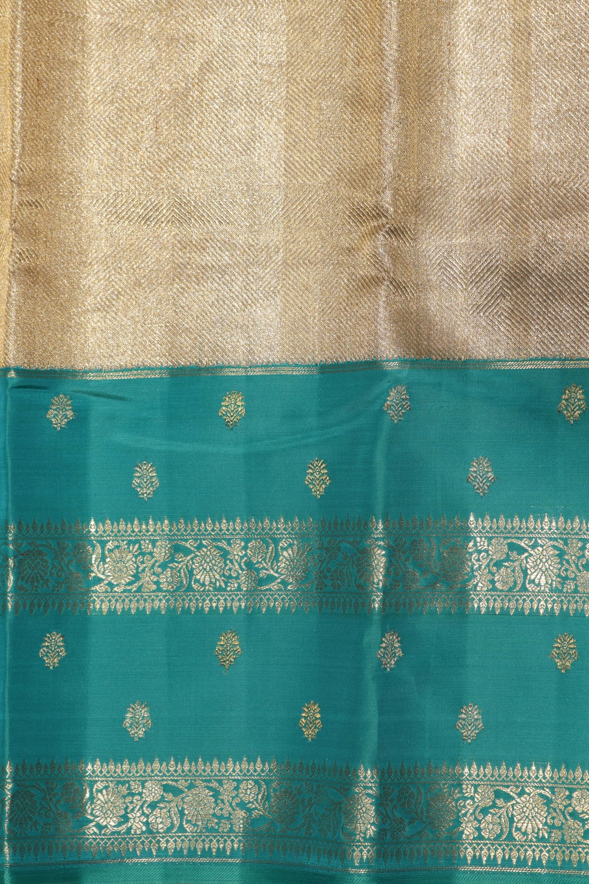 Silver Gold Kanchivaram Tissue Silk Saree