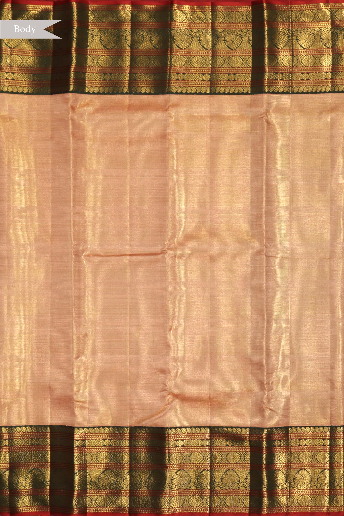 Peach Kanchivaram Silk Saree
