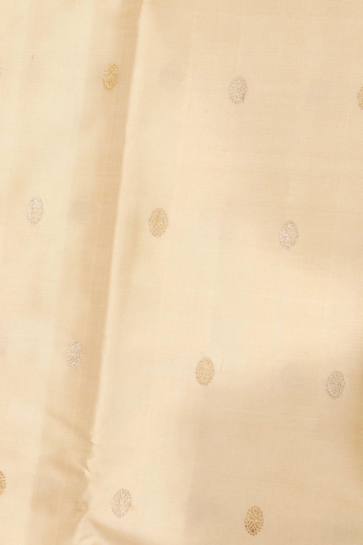 Cream Kanchivaram Silk Saree with Paithani Border