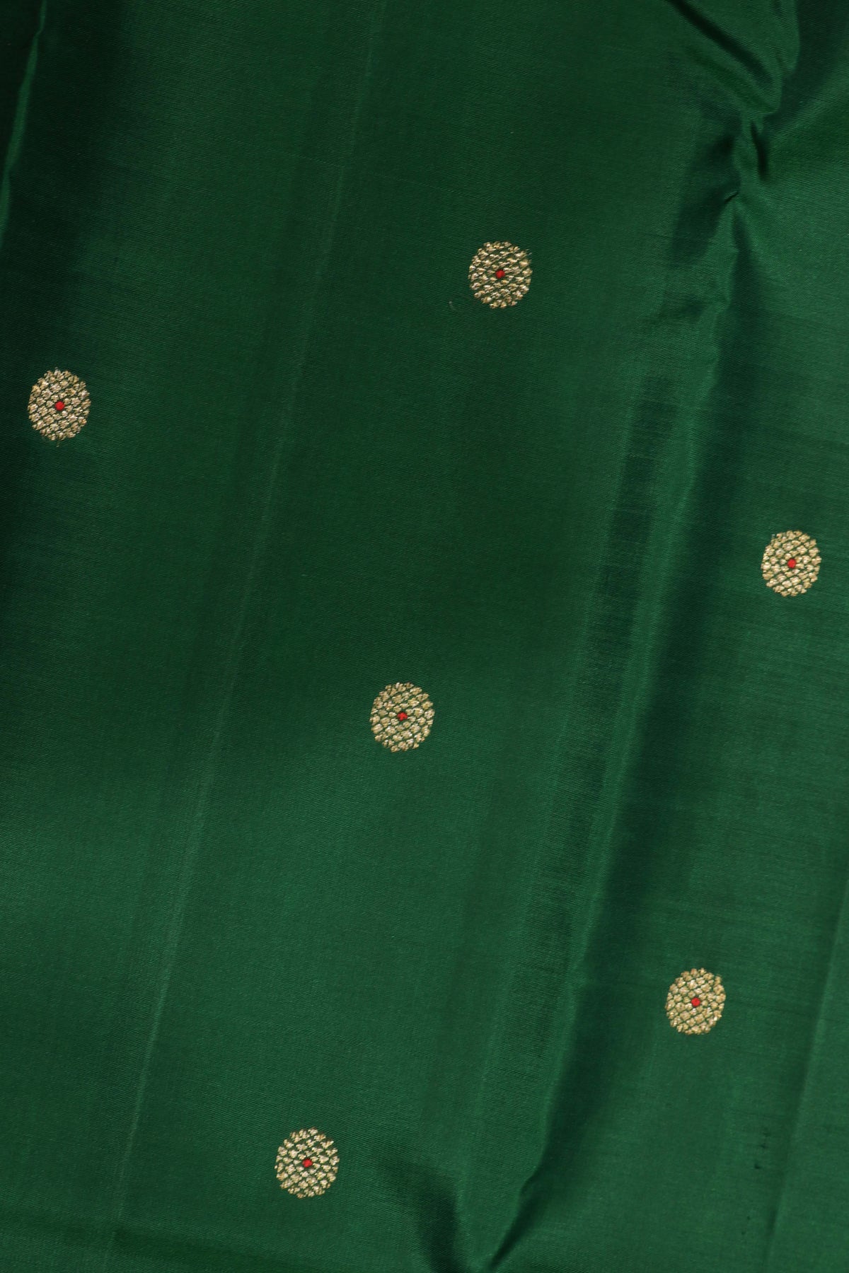 Emerald Green Coin Butti Kanchivaram Silk Saree