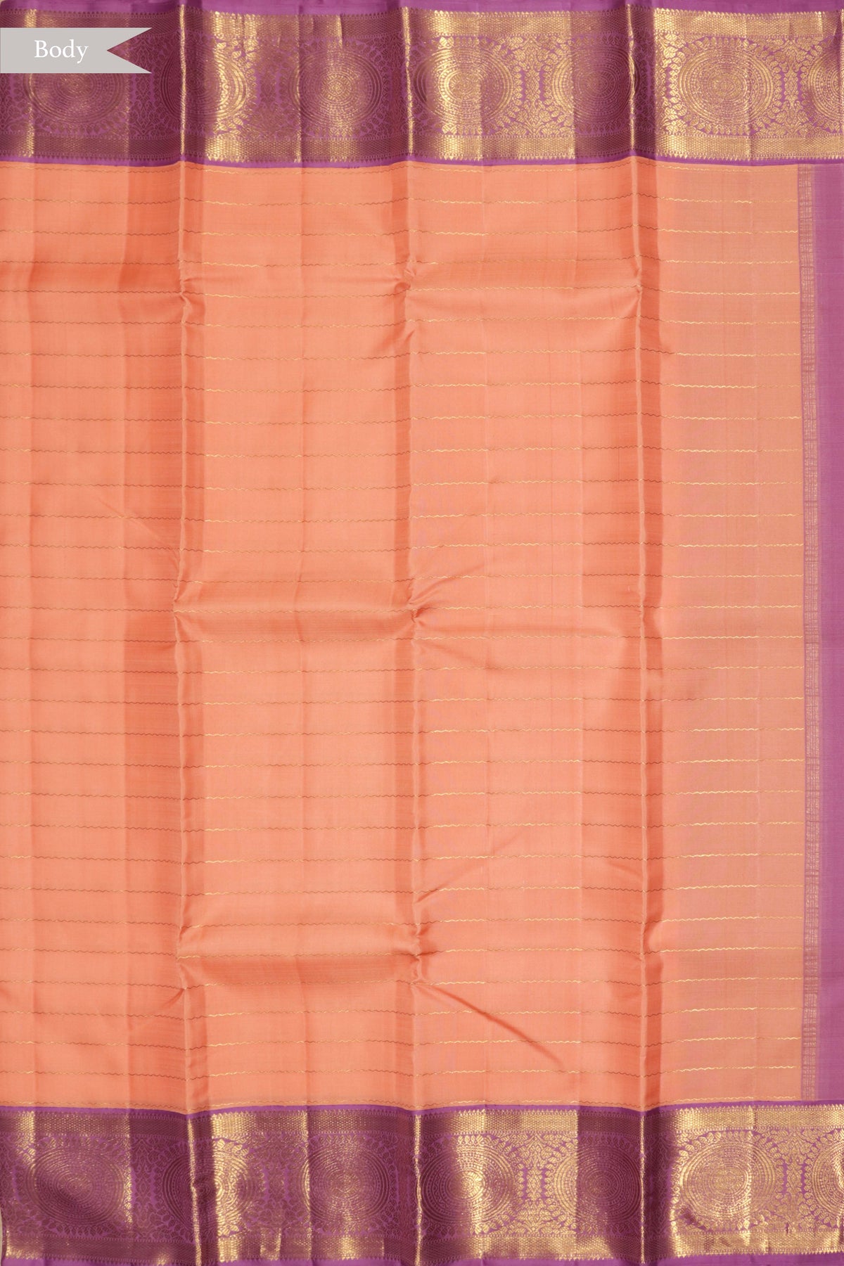 Peach Kanchivaram Silk Saree