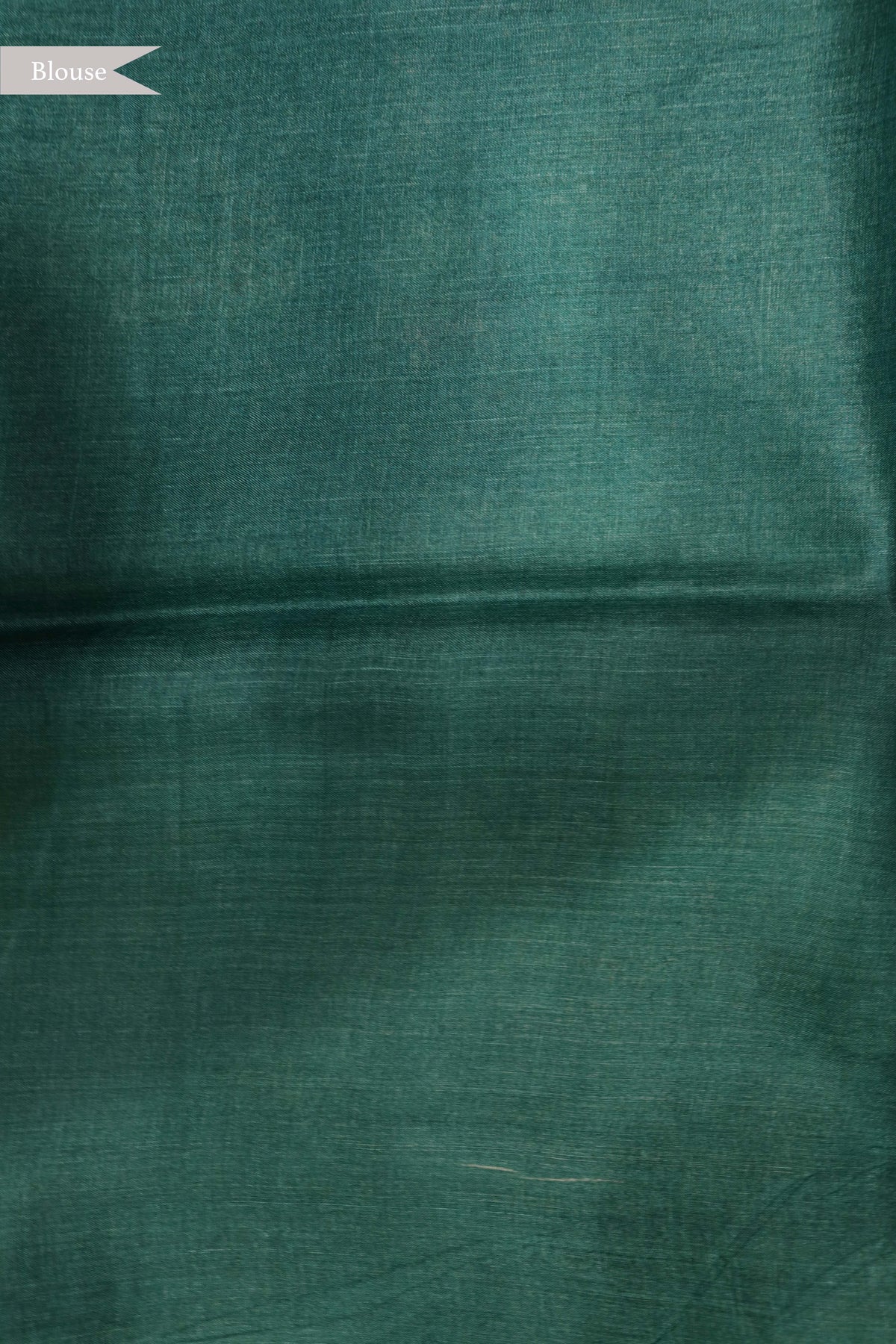 Peacock Green Floral Tussar Silk Saree