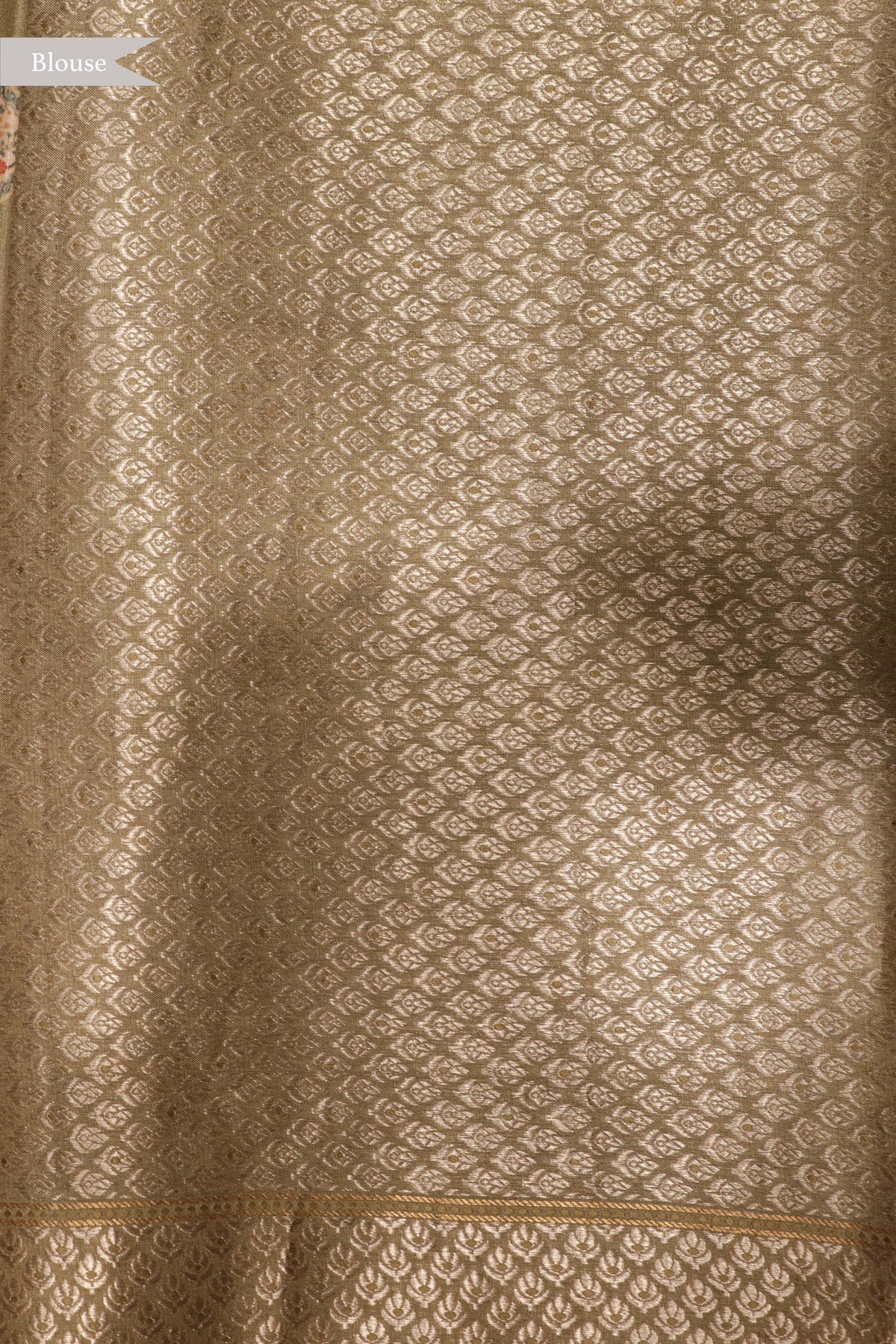 Olive Green Tussar Silk Digital Print Saree