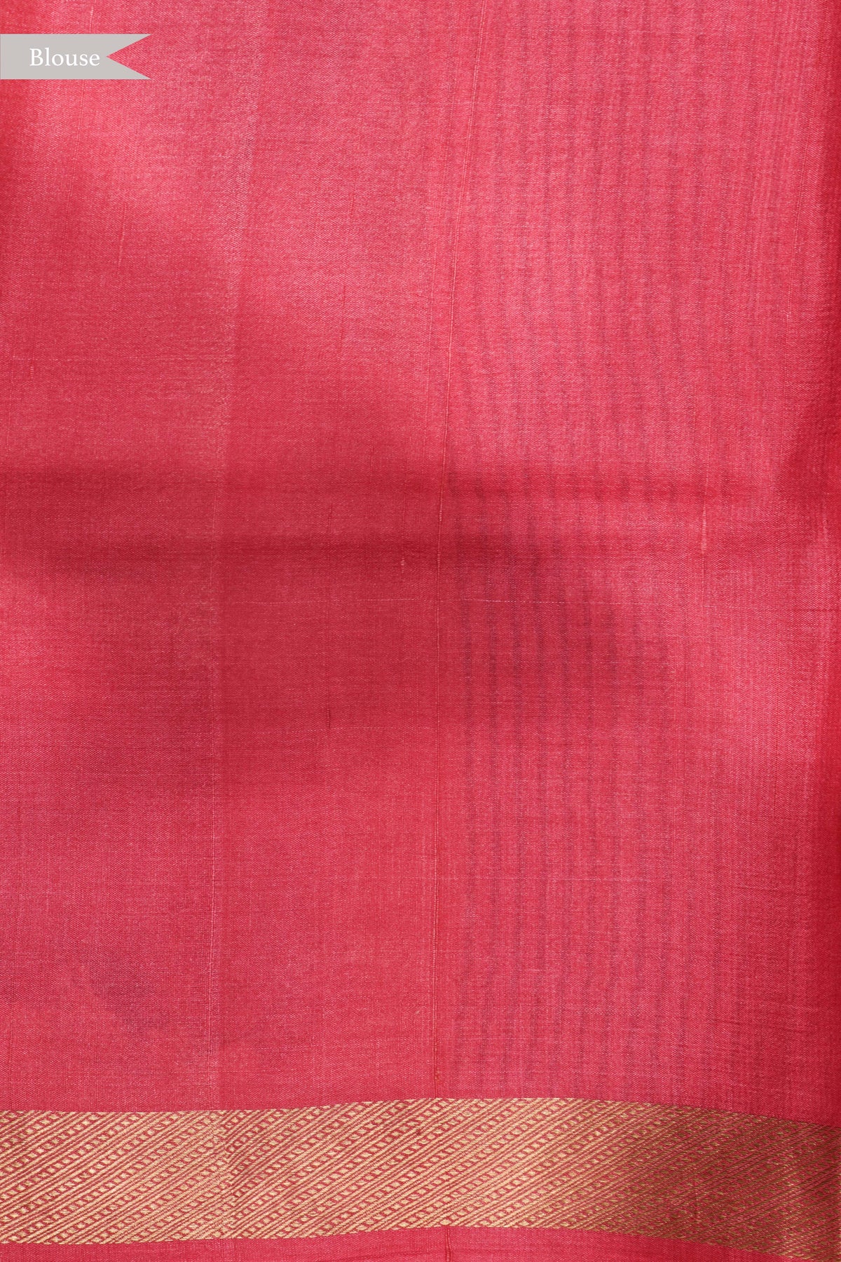 Magenta Pink Geometric Print Tussar Silk Saree