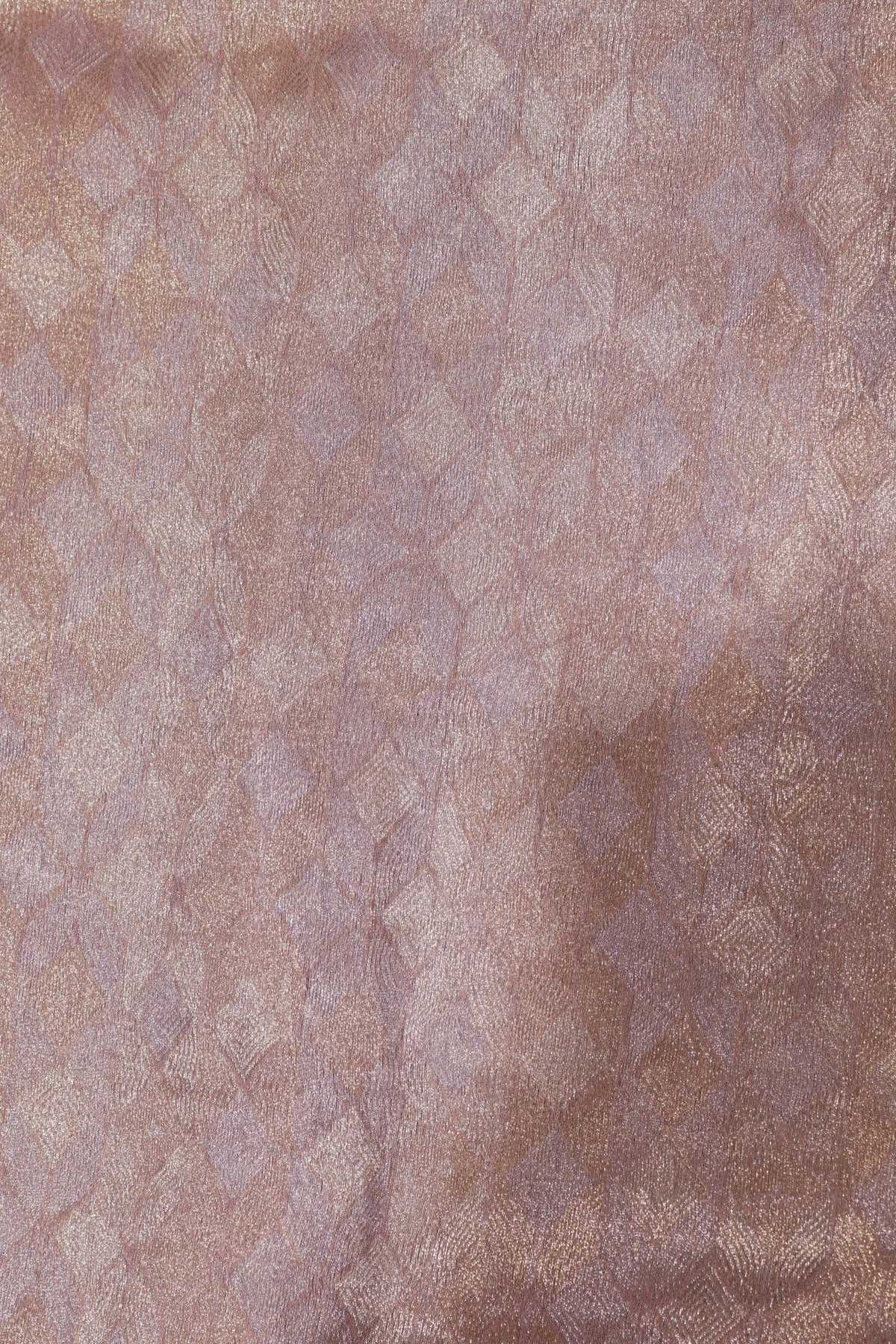 Peach Zari Weave Saree with Scalloped Border