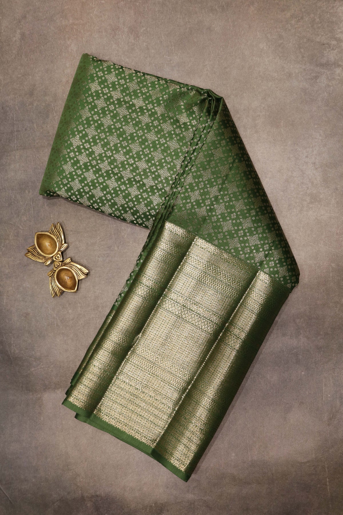 Leaf Green Kanchivaram Silk Saree