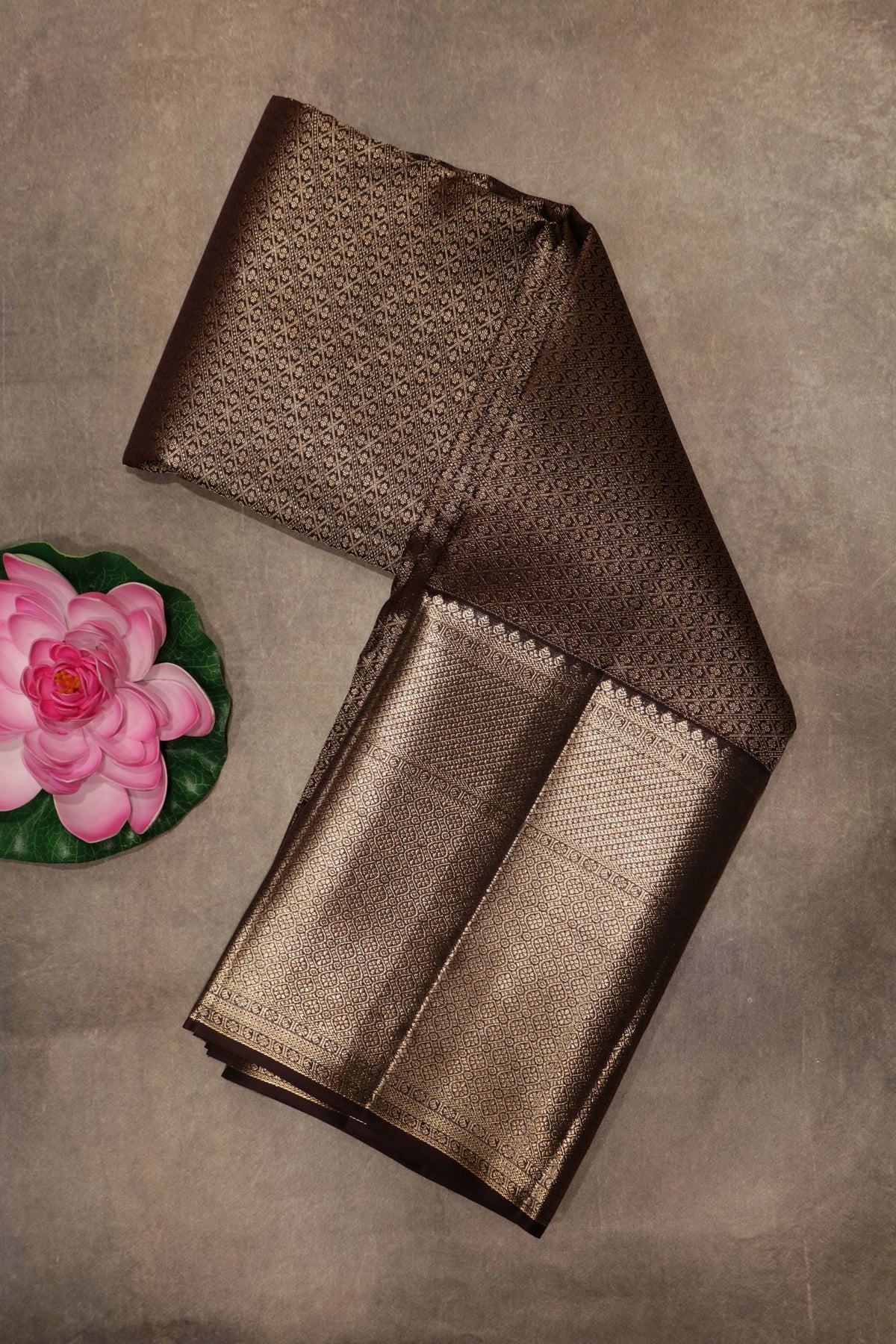 Coffee Brown Kanchivaram Silk Saree