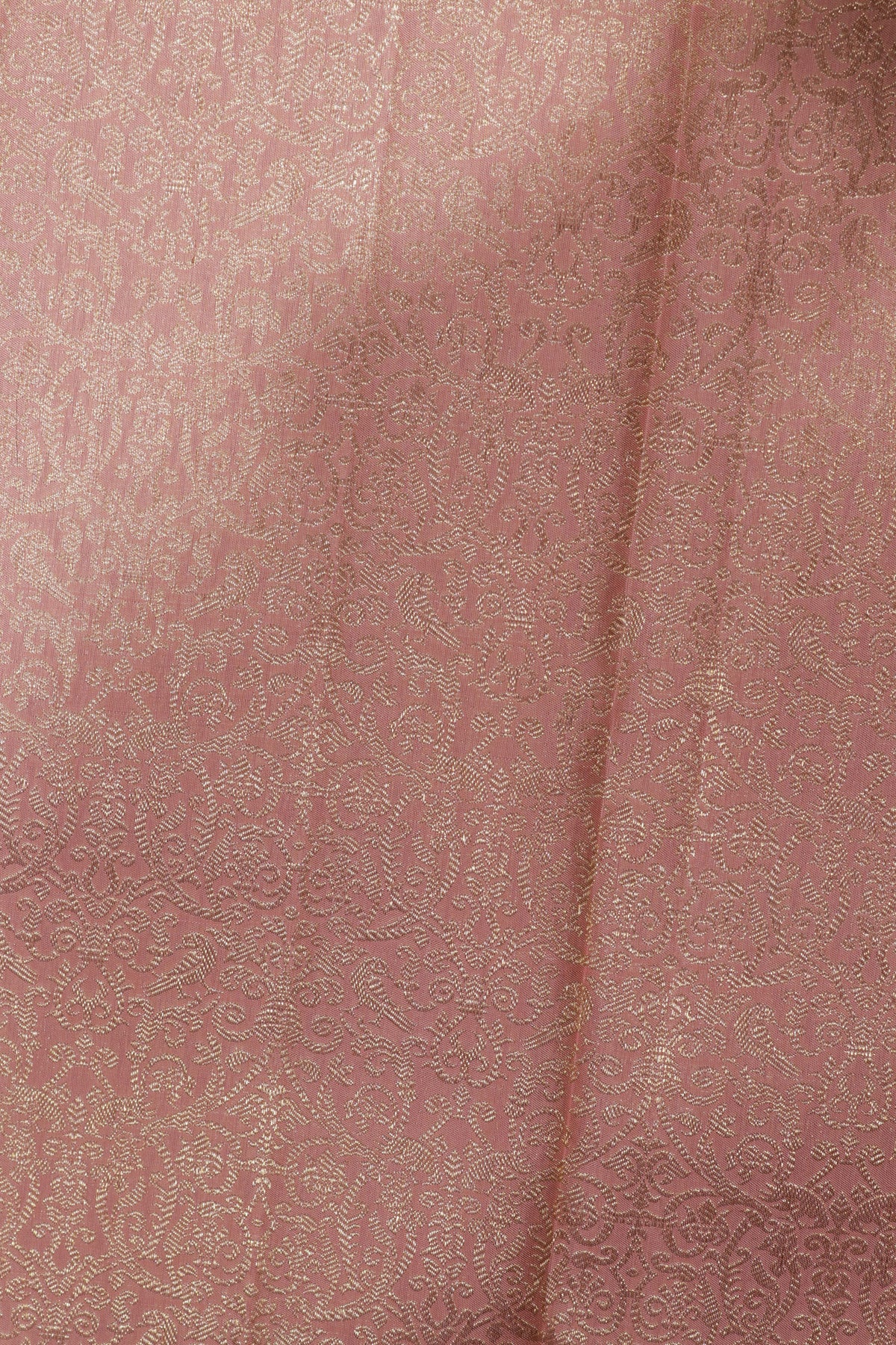Baby Pink Kanchivaram Silk Saree with Zari Weaving