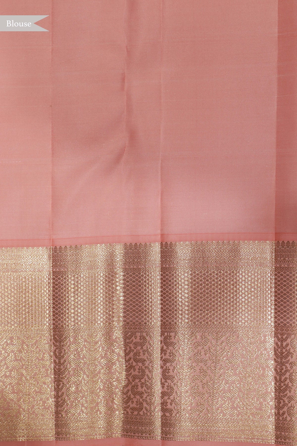 Baby Pink Kanchivaram Silk Saree with Zari Weaving