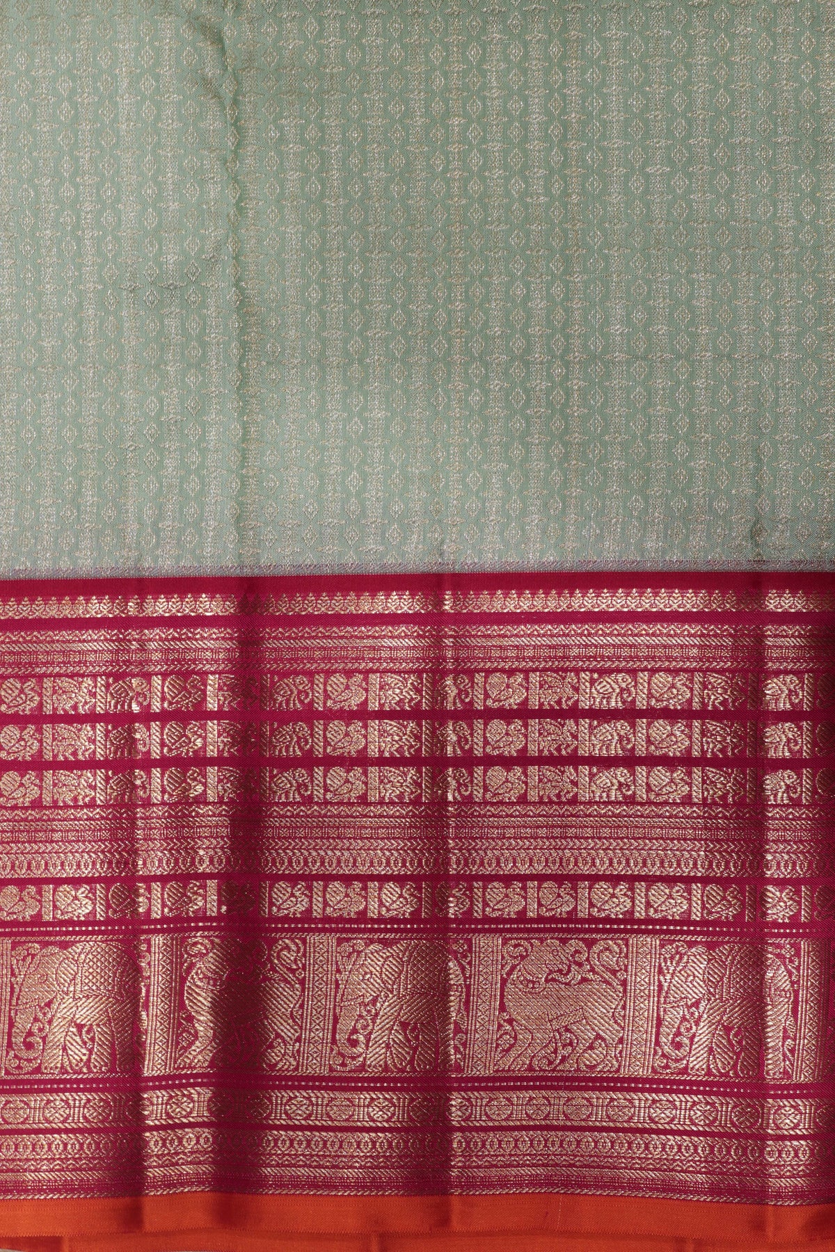 Sea Green Kanchivaram Silk Saree