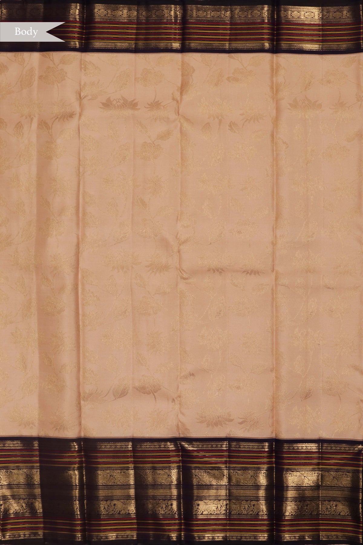 Peach Kanchivaram Silk Saree