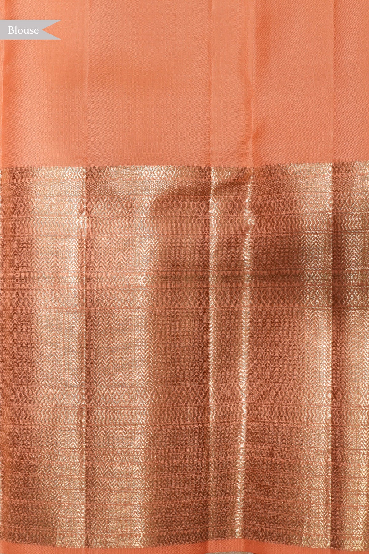 Peach Kanchivaram Silk Saree