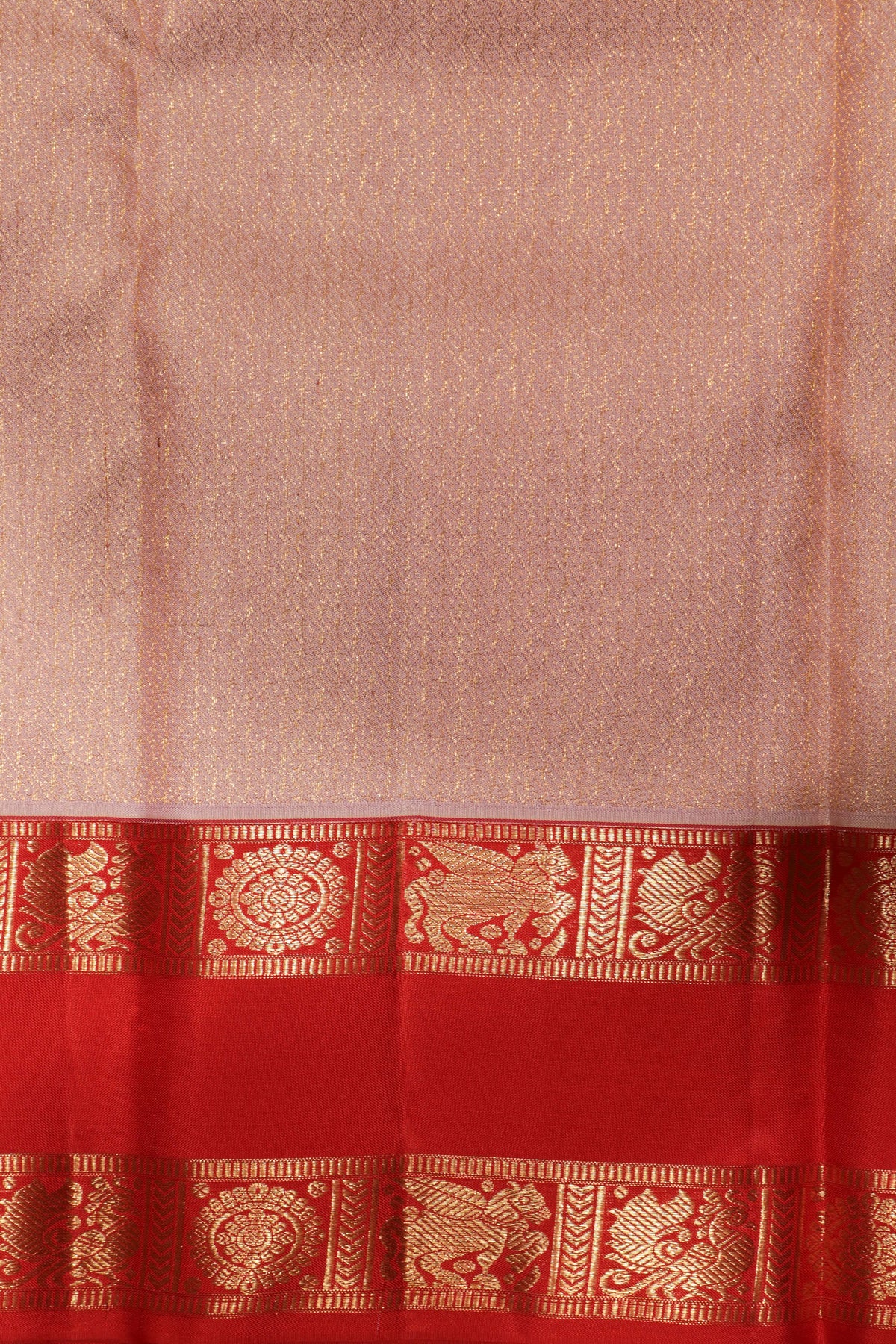 Mauve Pink Kanchivaram Silk Rettapettah Saree